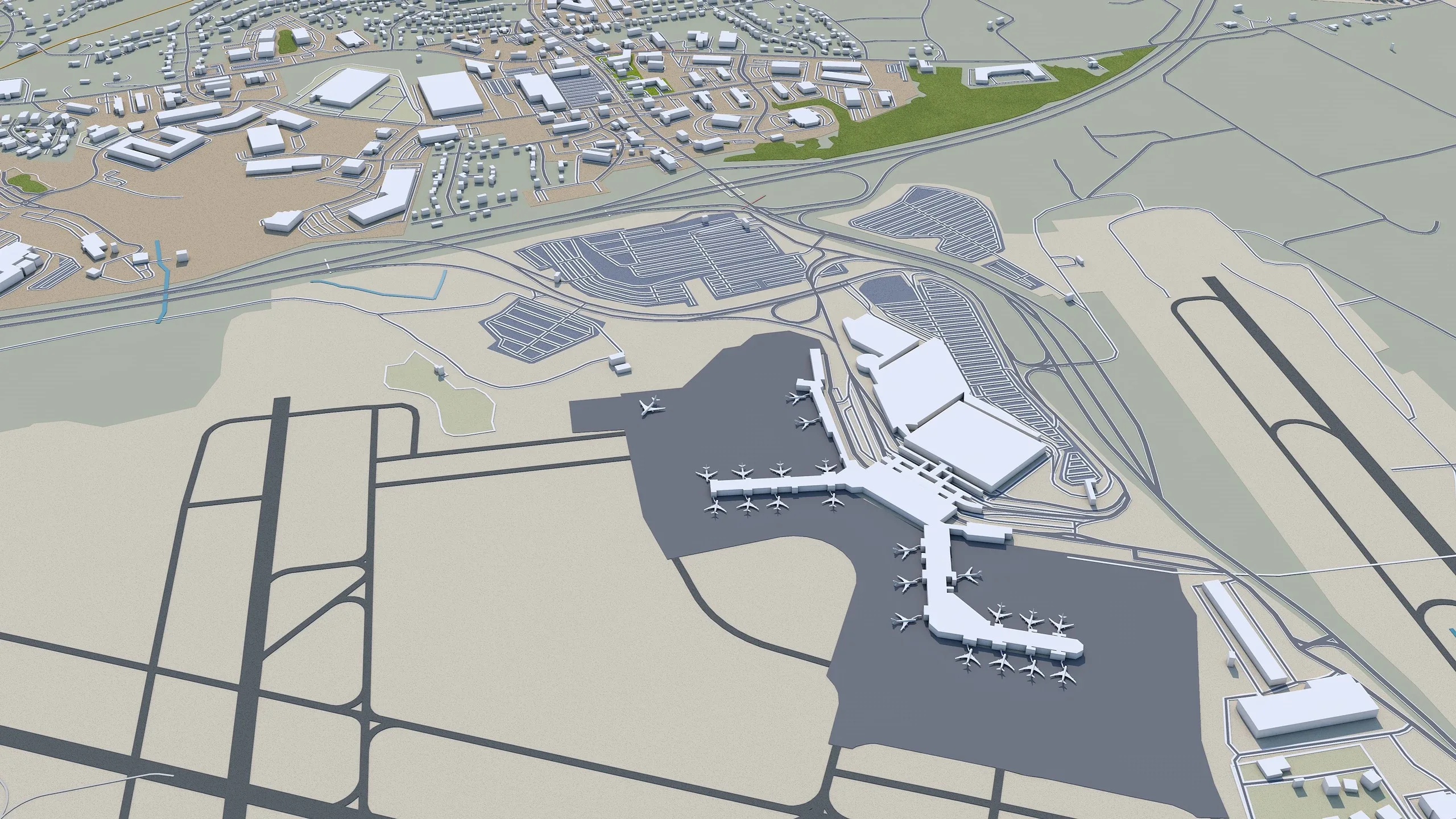 Nashville Tennessee City 3D Model 60km