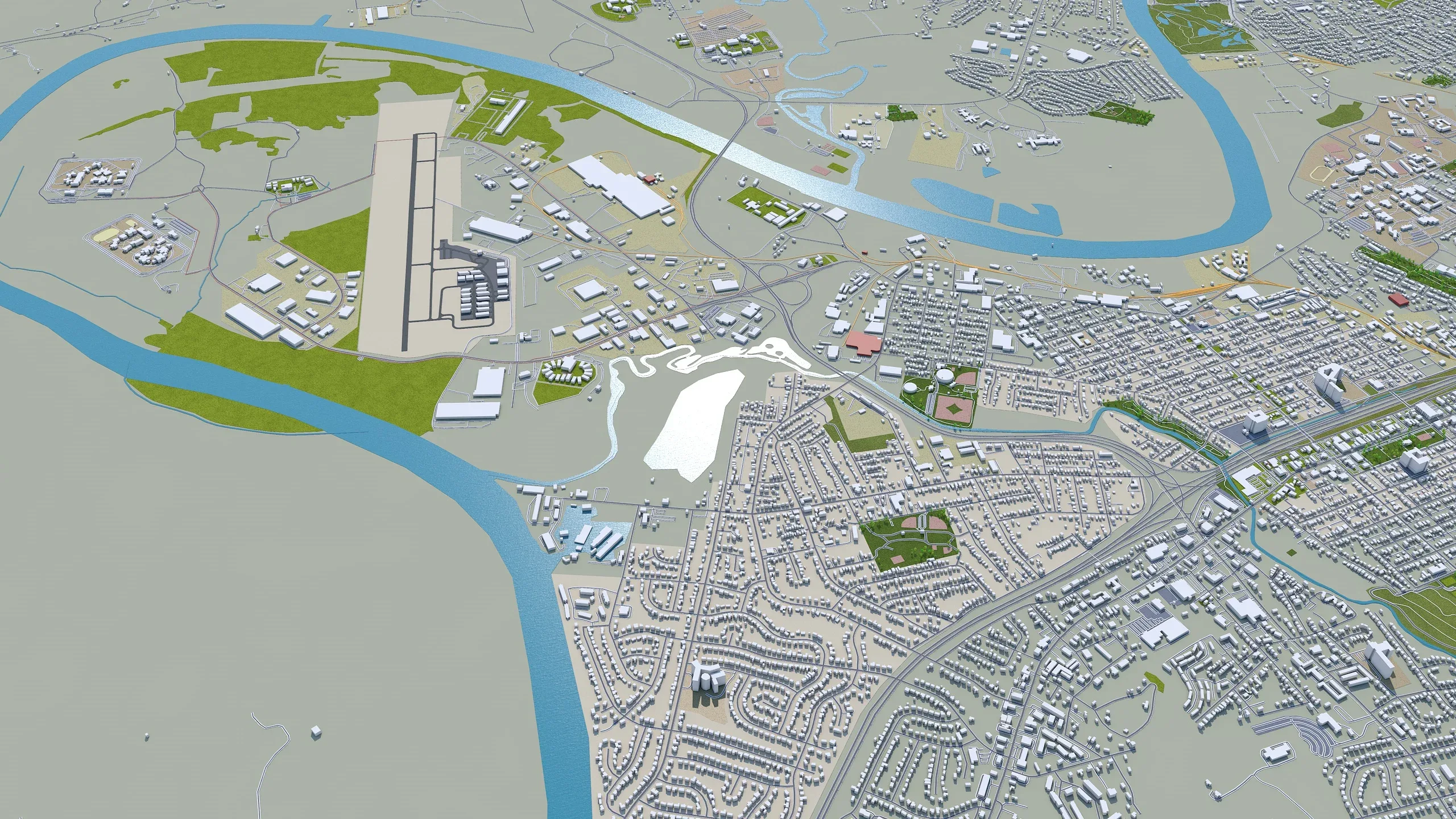 Nashville Tennessee City 3D Model 60km