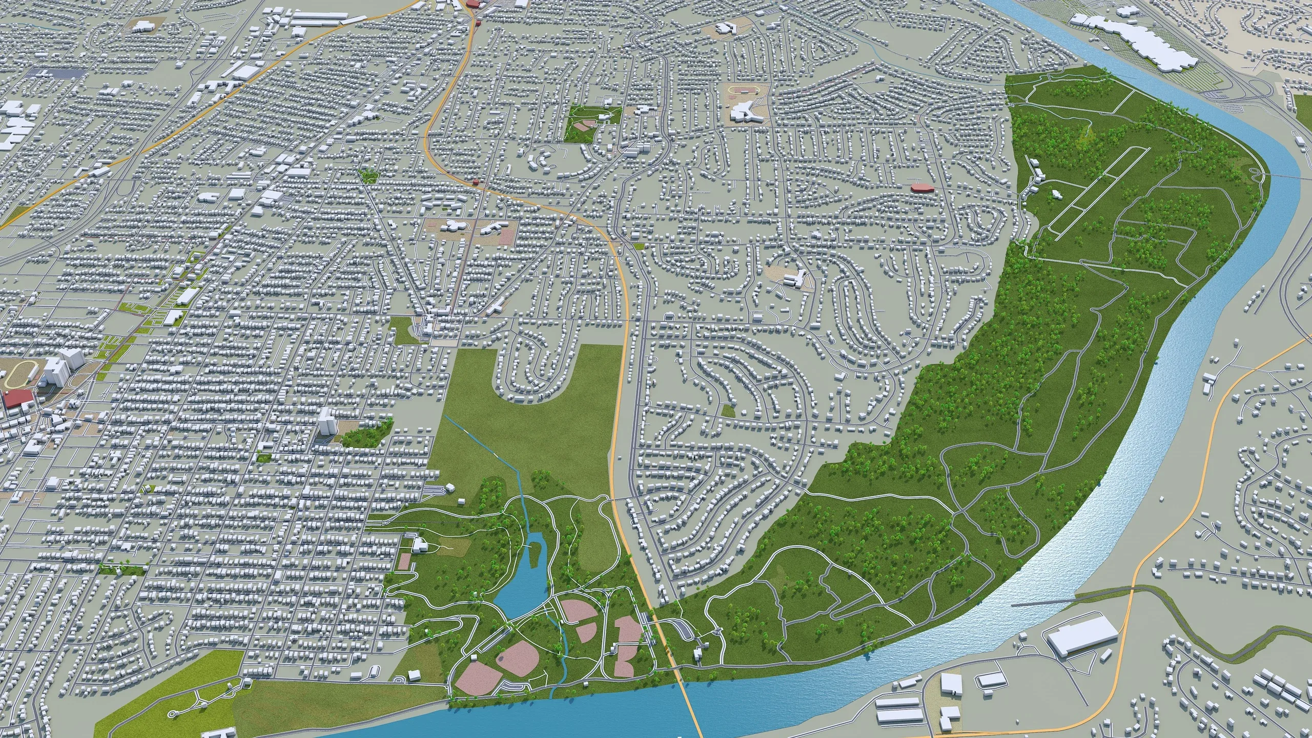 Nashville Tennessee City 3D Model 60km