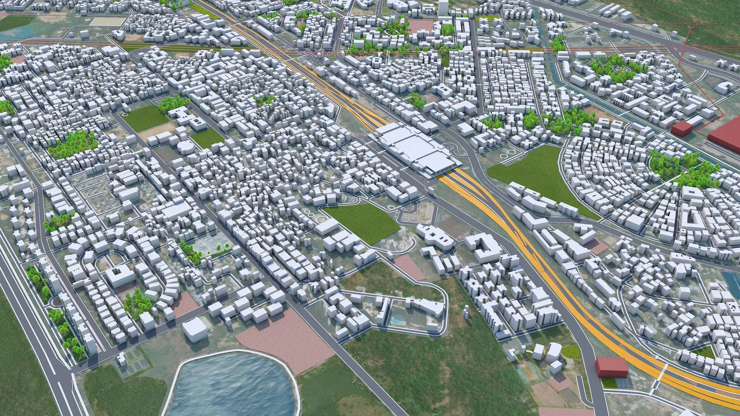Navi Mumbai downtown City India 3D Model 10KM