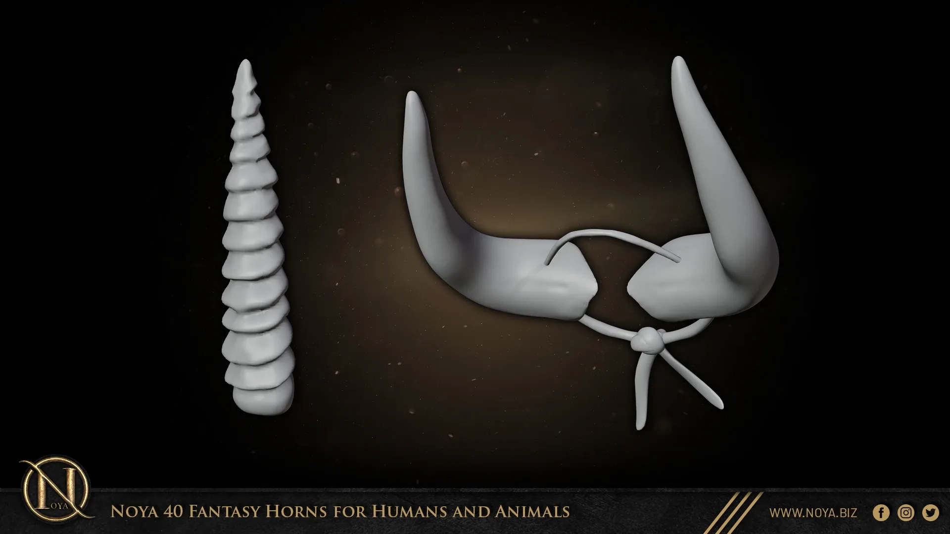 Noya 40 Fantasy Horns for Humans and Animals