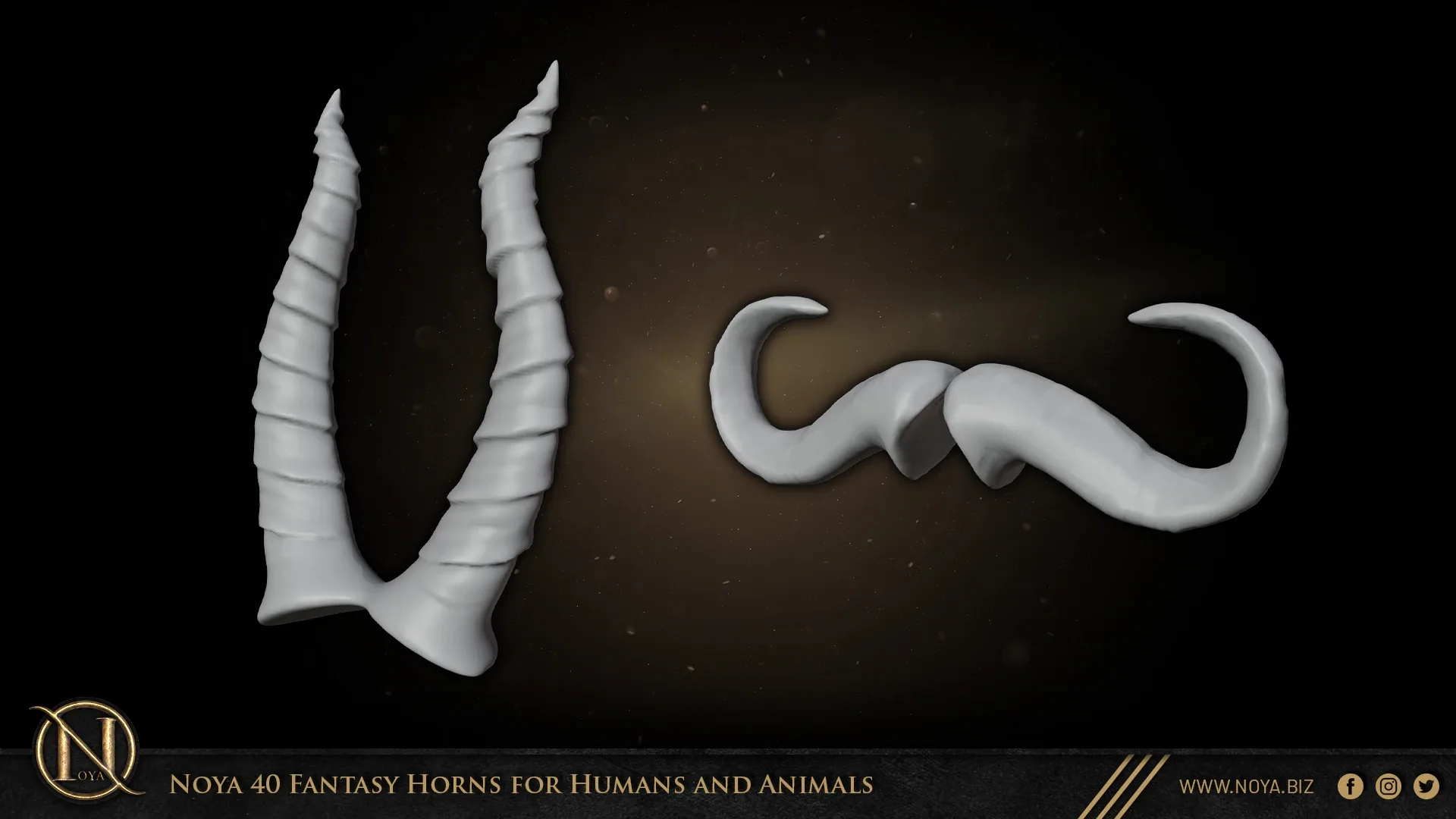 Noya 40 Fantasy Horns for Humans and Animals