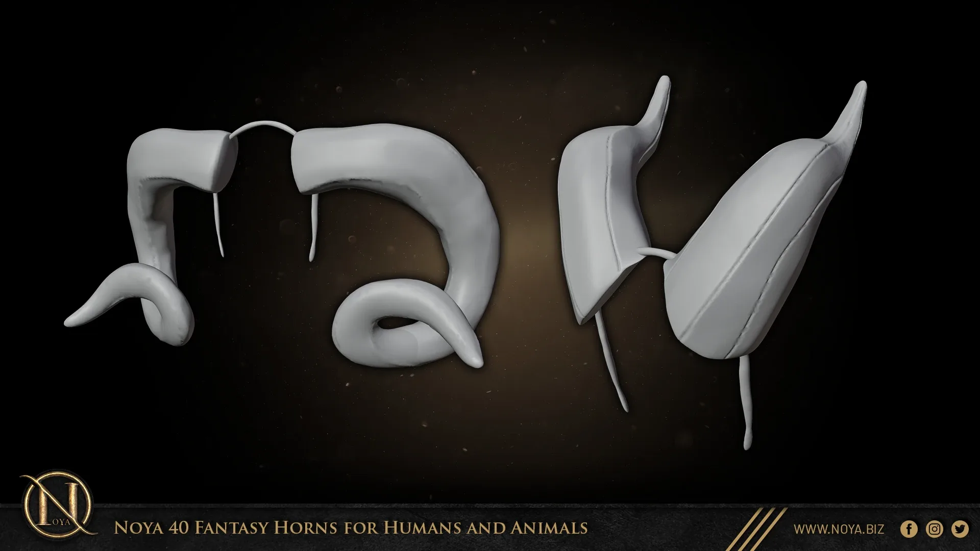 Noya 40 Fantasy Horns for Humans and Animals