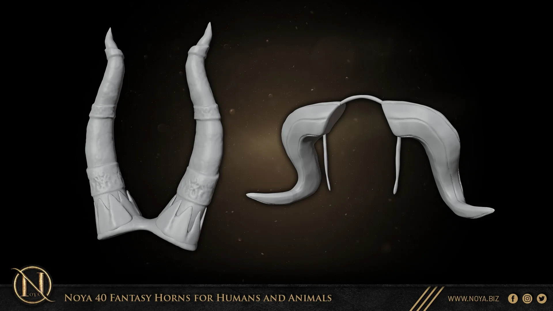 Noya 40 Fantasy Horns for Humans and Animals