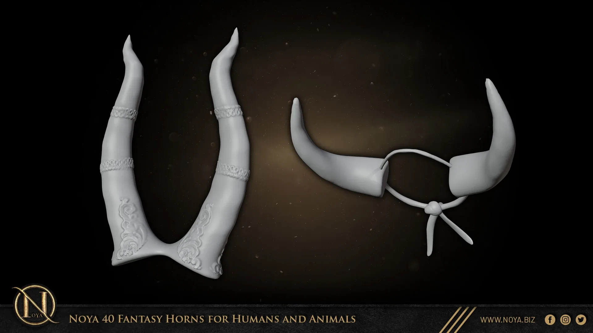 Noya 40 Fantasy Horns for Humans and Animals