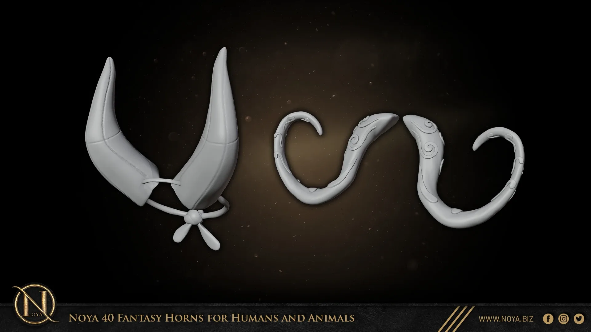 Noya 40 Fantasy Horns for Humans and Animals