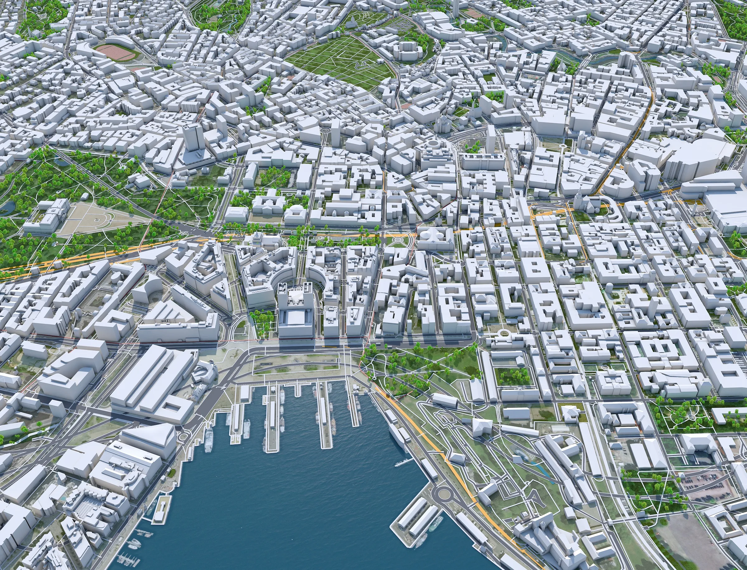 Oslo City Norway 3D Model 30km