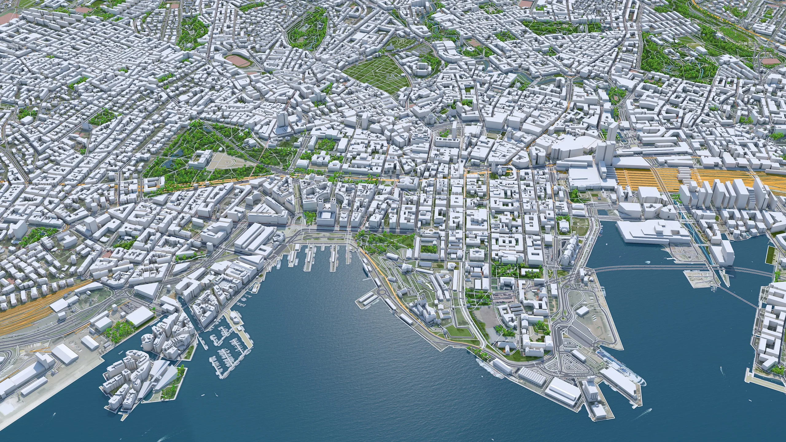 Oslo City Norway 3D Model 30km