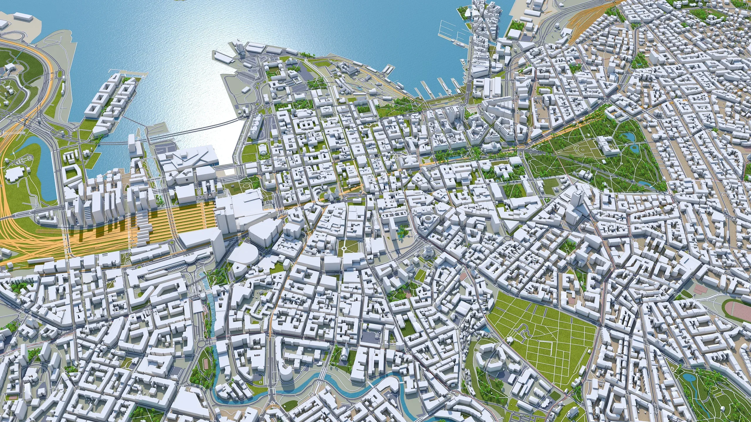 Oslo City Norway 3D Model 30km