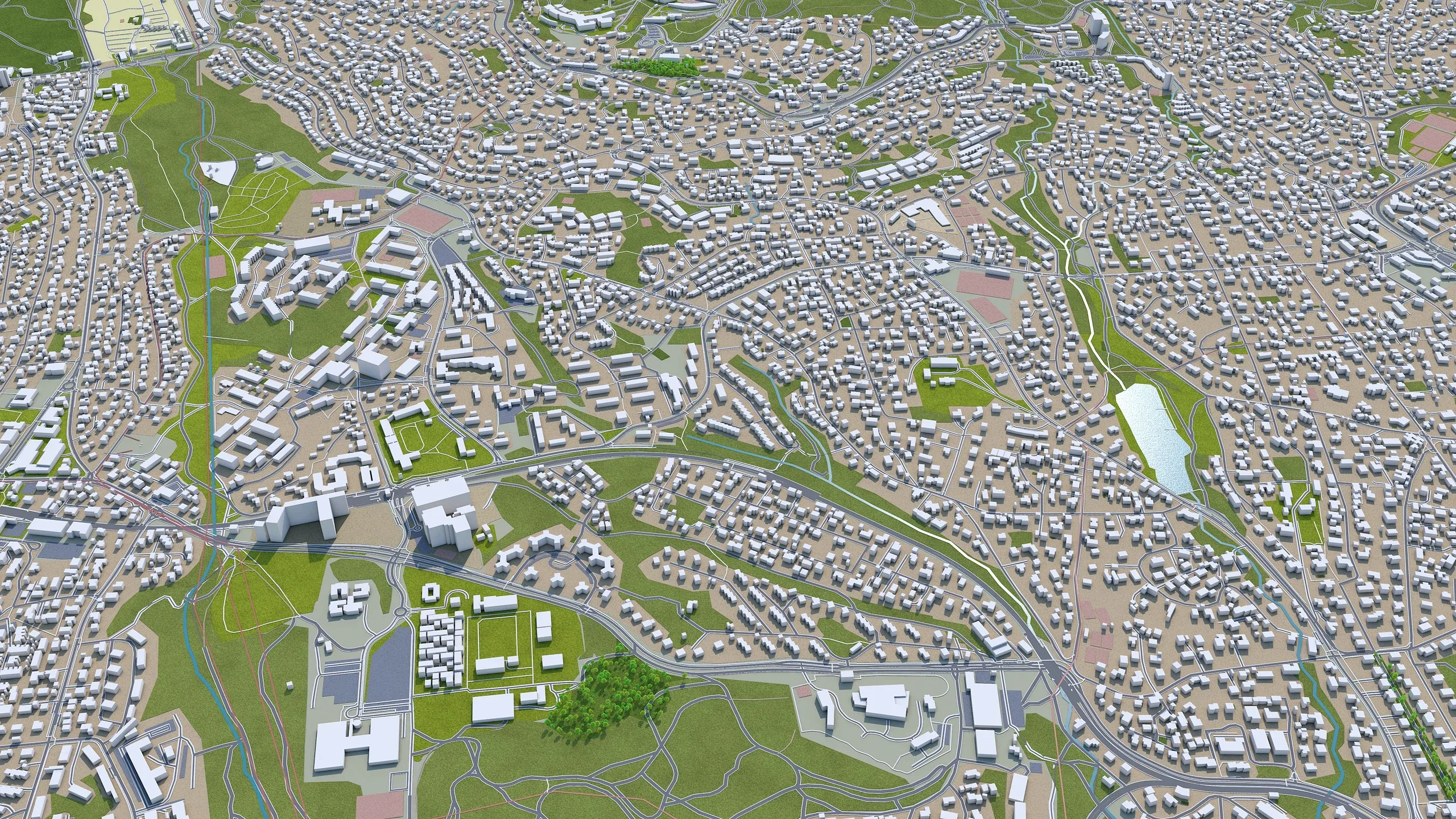 Oslo City Norway 3D Model 30km