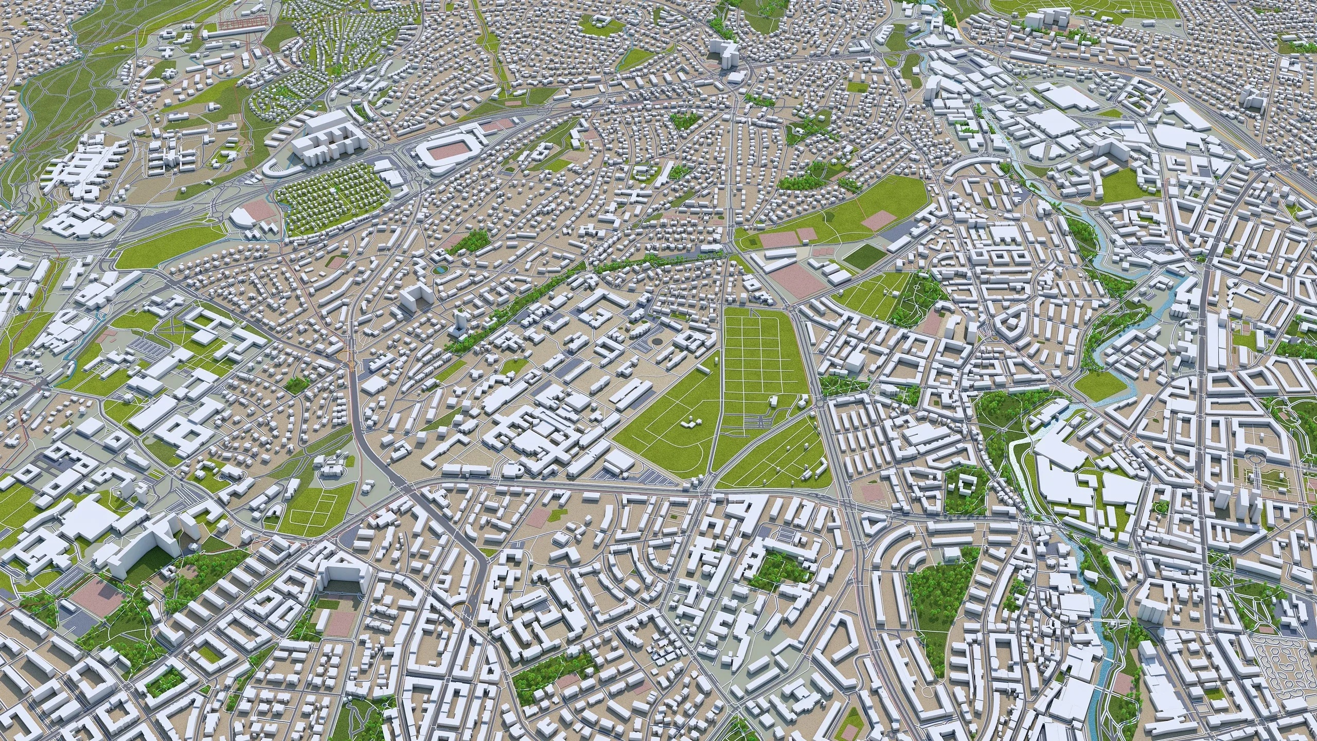 Oslo City Norway 3D Model 30km