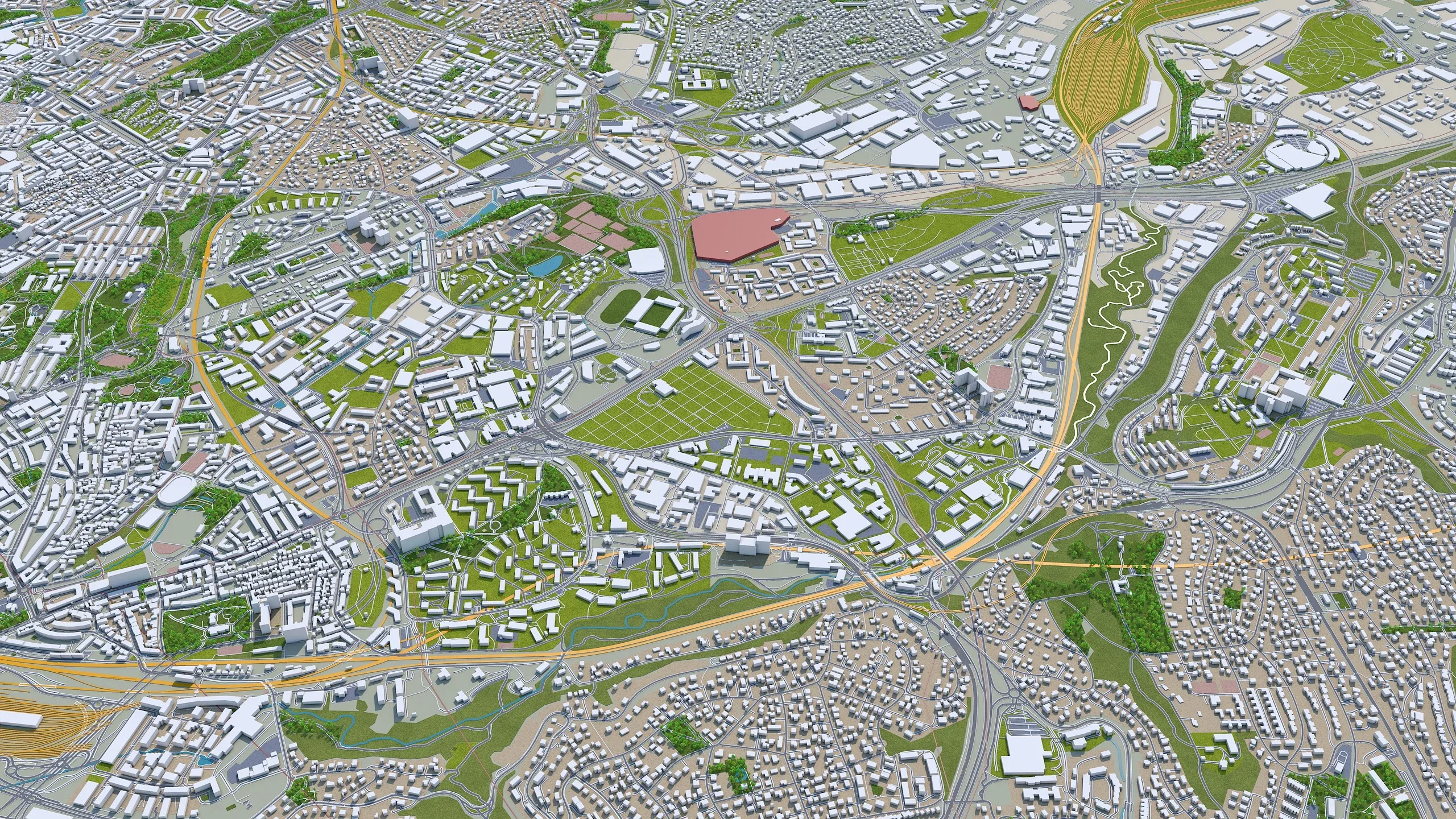 Oslo City Norway 3D Model 30km