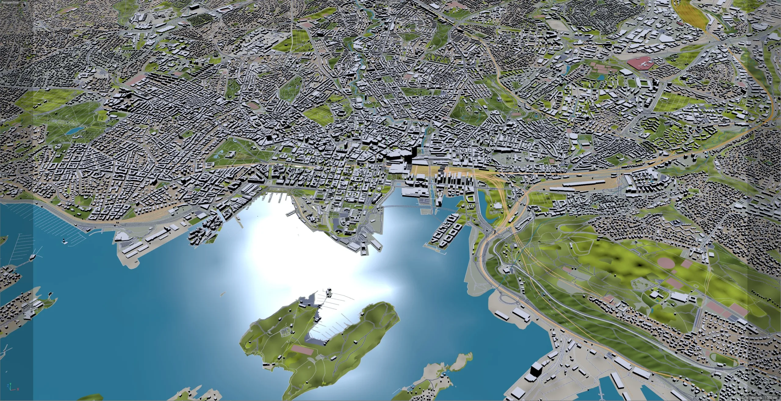 Oslo City Norway 3D Model 30km