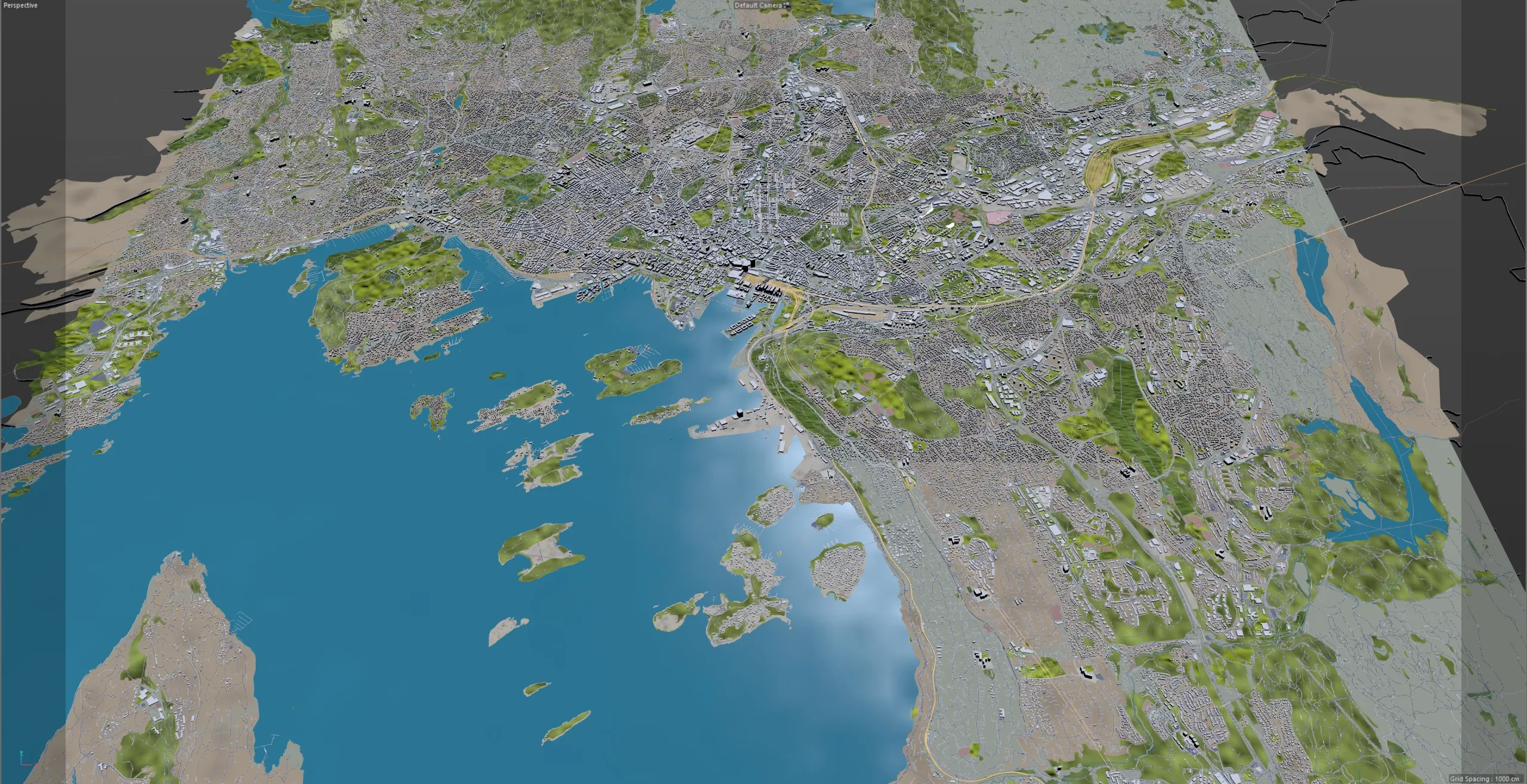 Oslo City Norway 3D Model 30km
