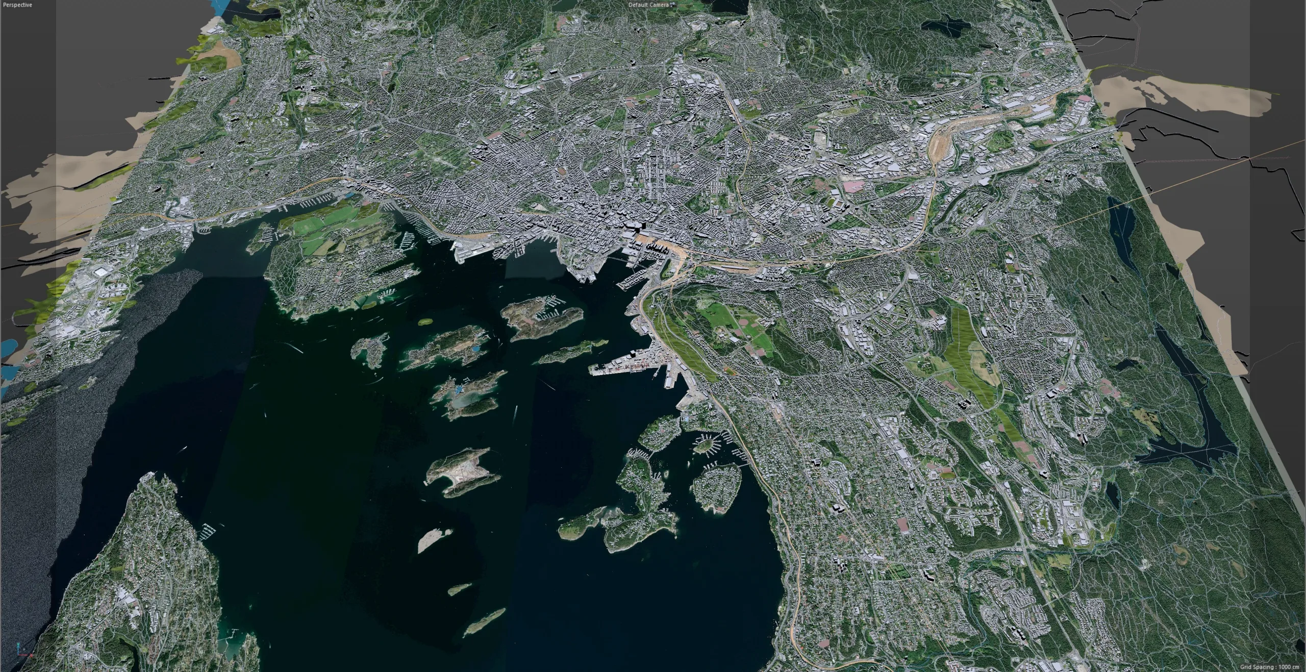 Oslo City Norway 3D Model 30km