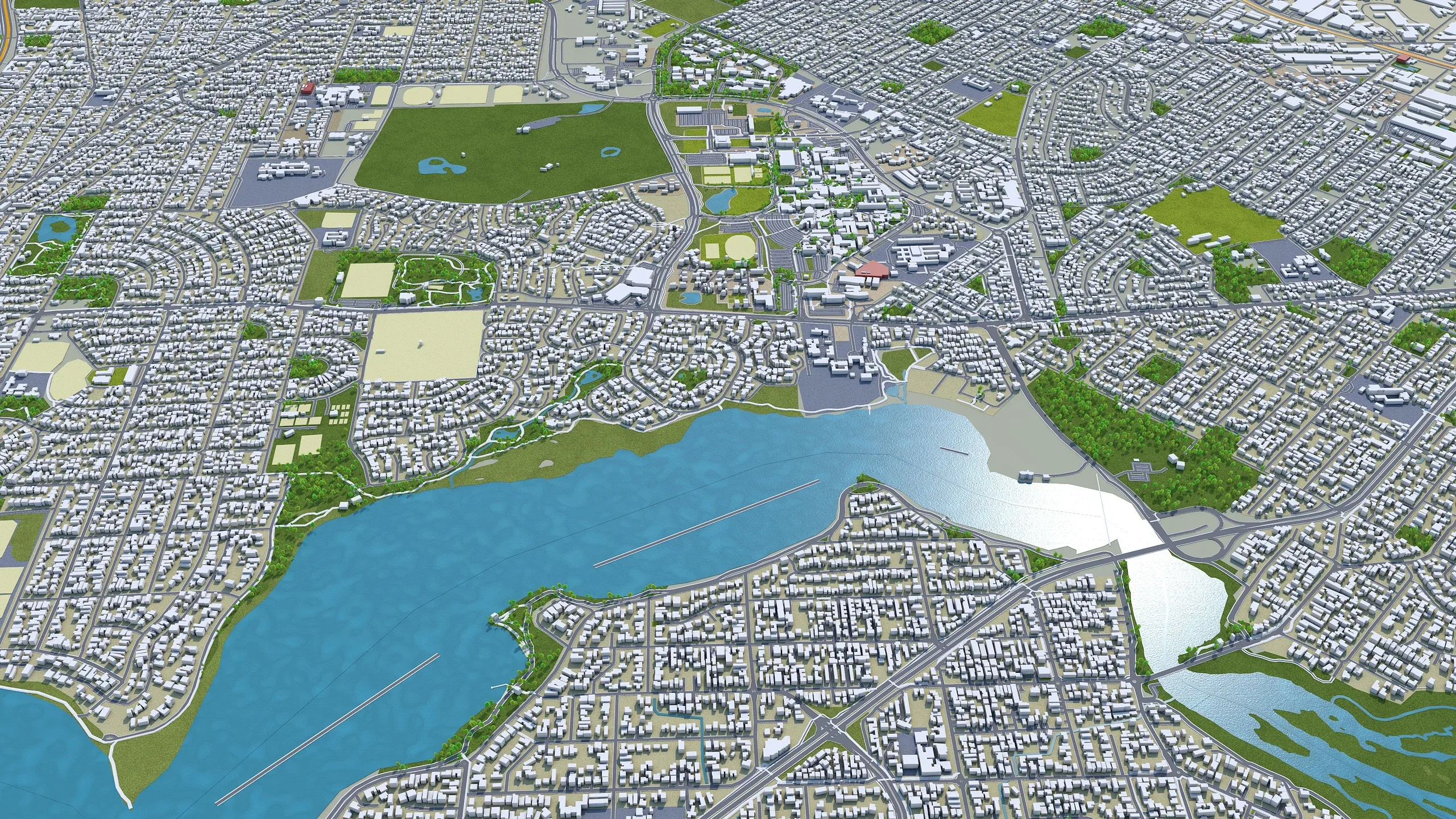 Perth city Australia 3d model 80km