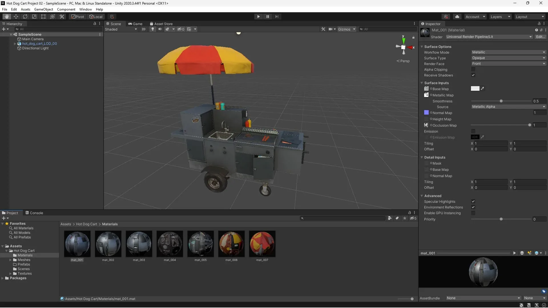 Hot Dog Cart 3d Model - Game Ready