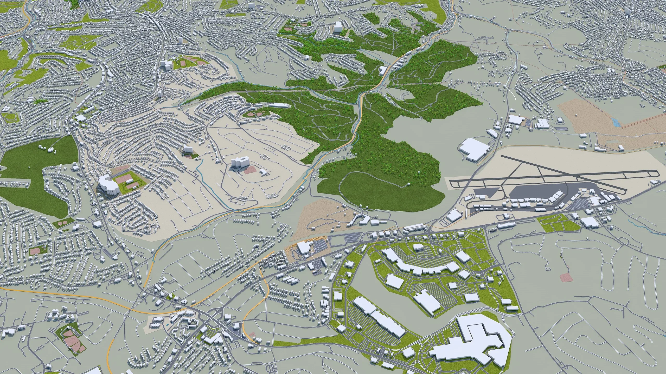 Pittsburgh City Pennsylvania 3D Model 30 KM