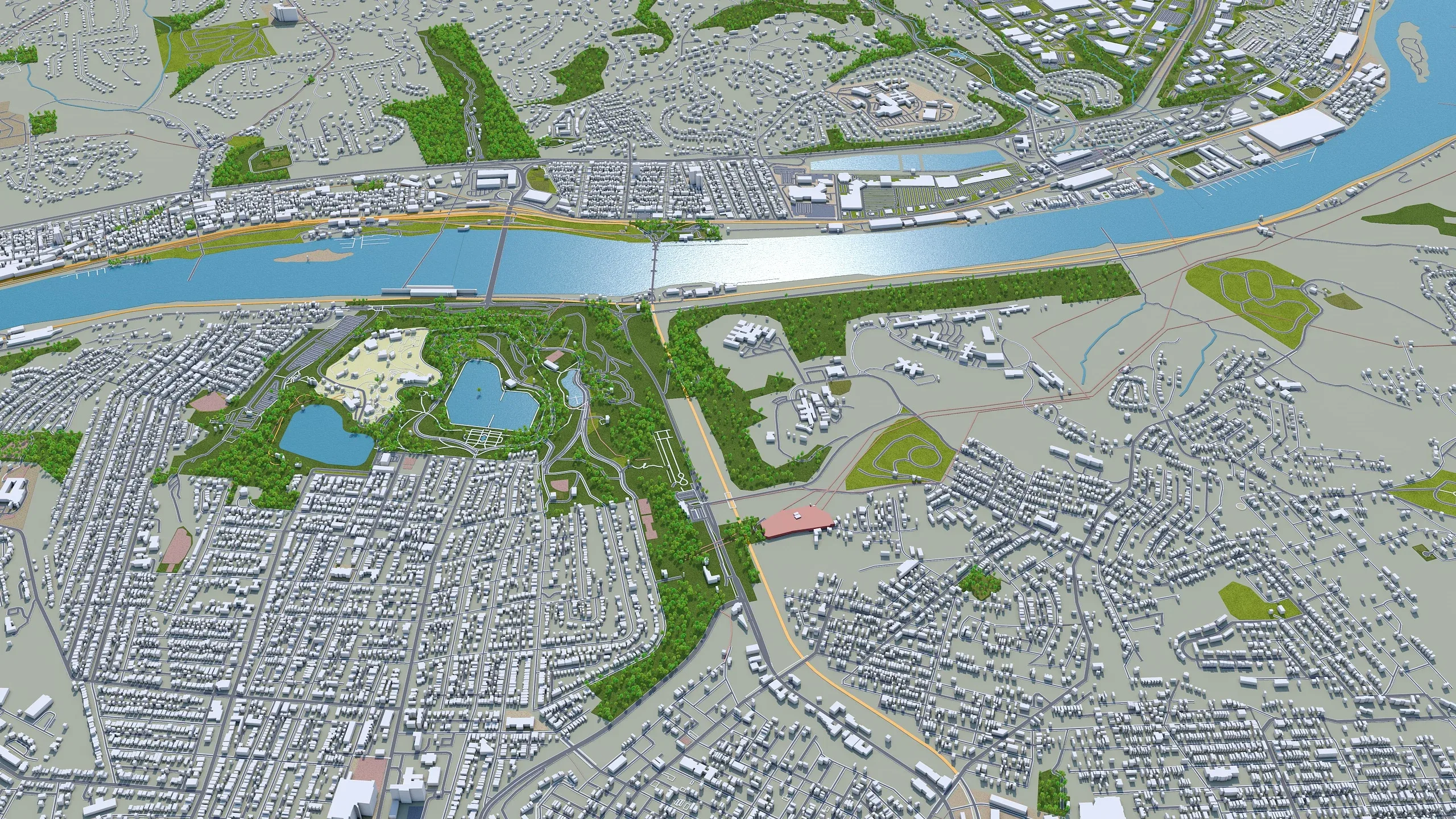 Pittsburgh City Pennsylvania 3D Model 30 KM