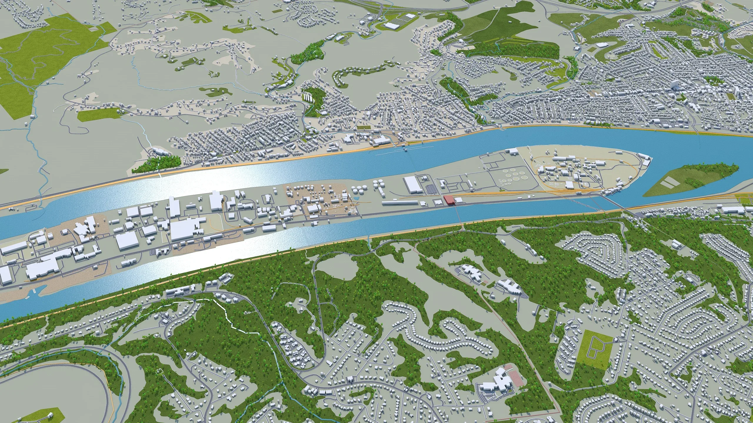Pittsburgh City Pennsylvania 3D Model 30 KM