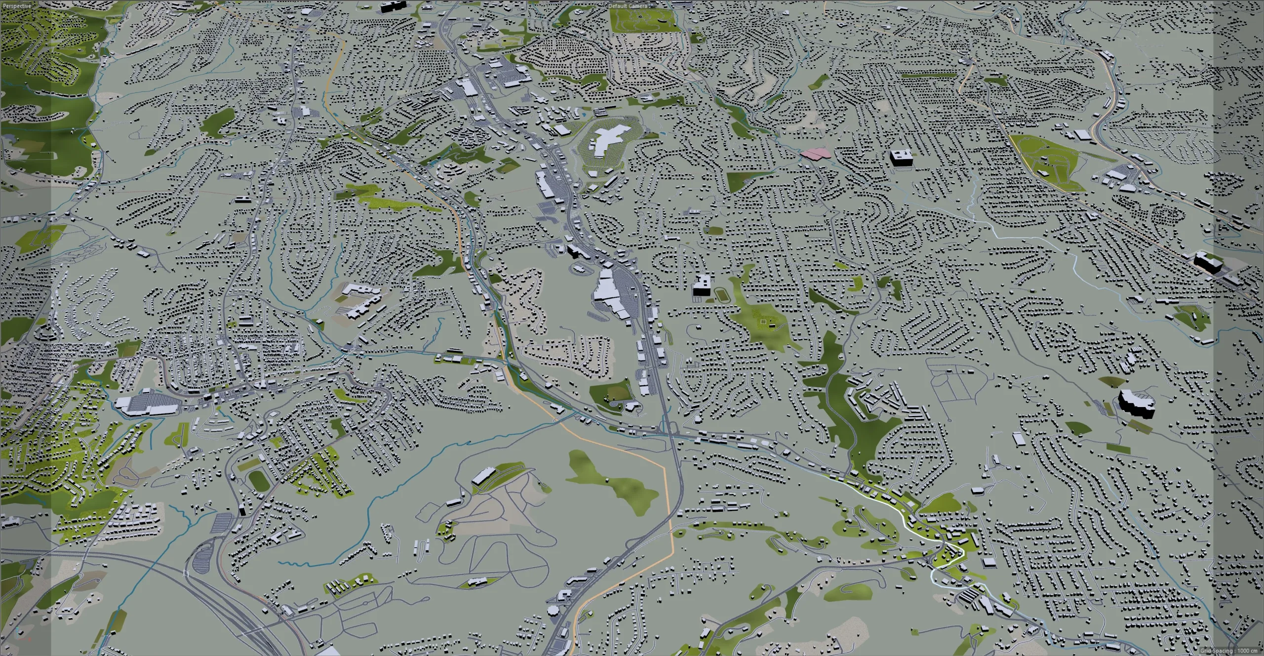 Pittsburgh City Pennsylvania 3D Model 30 KM