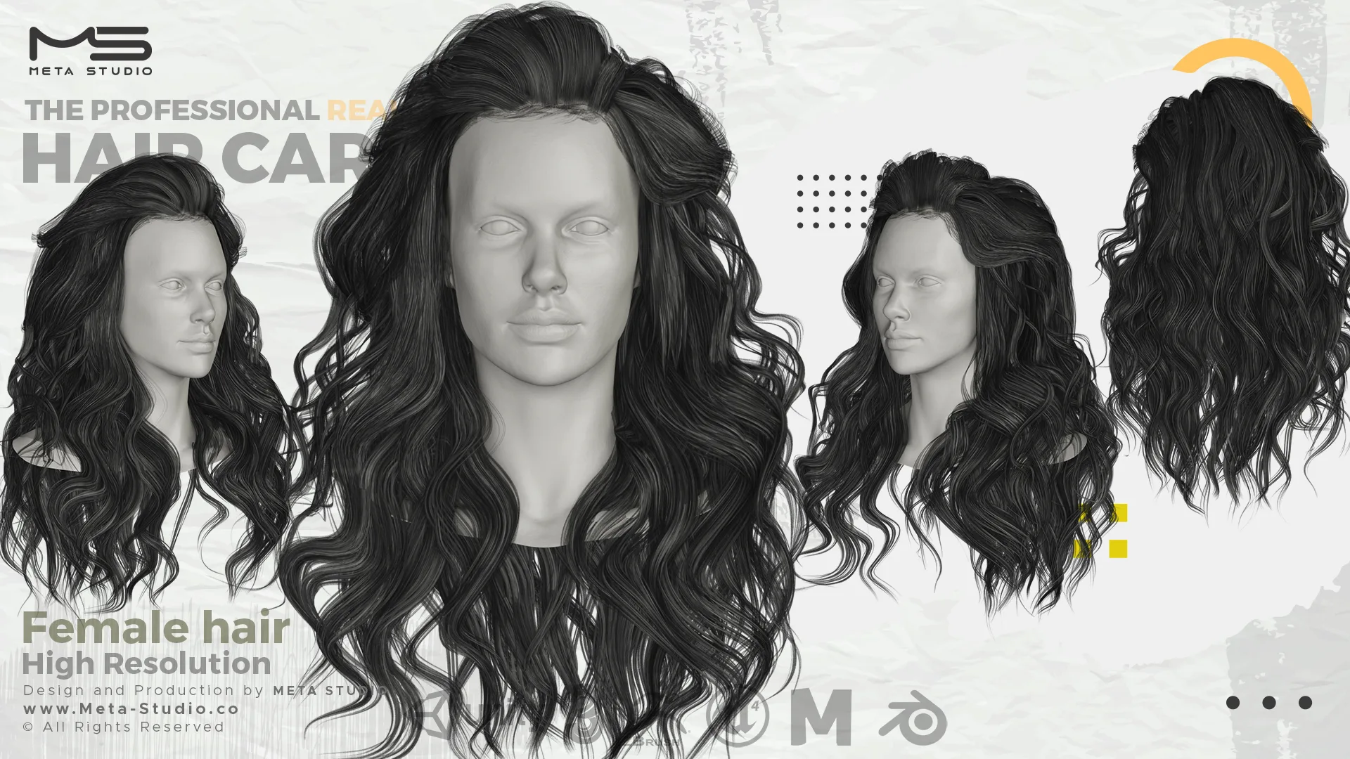 Female Hair Part 4 - Professional Realtime Hair card