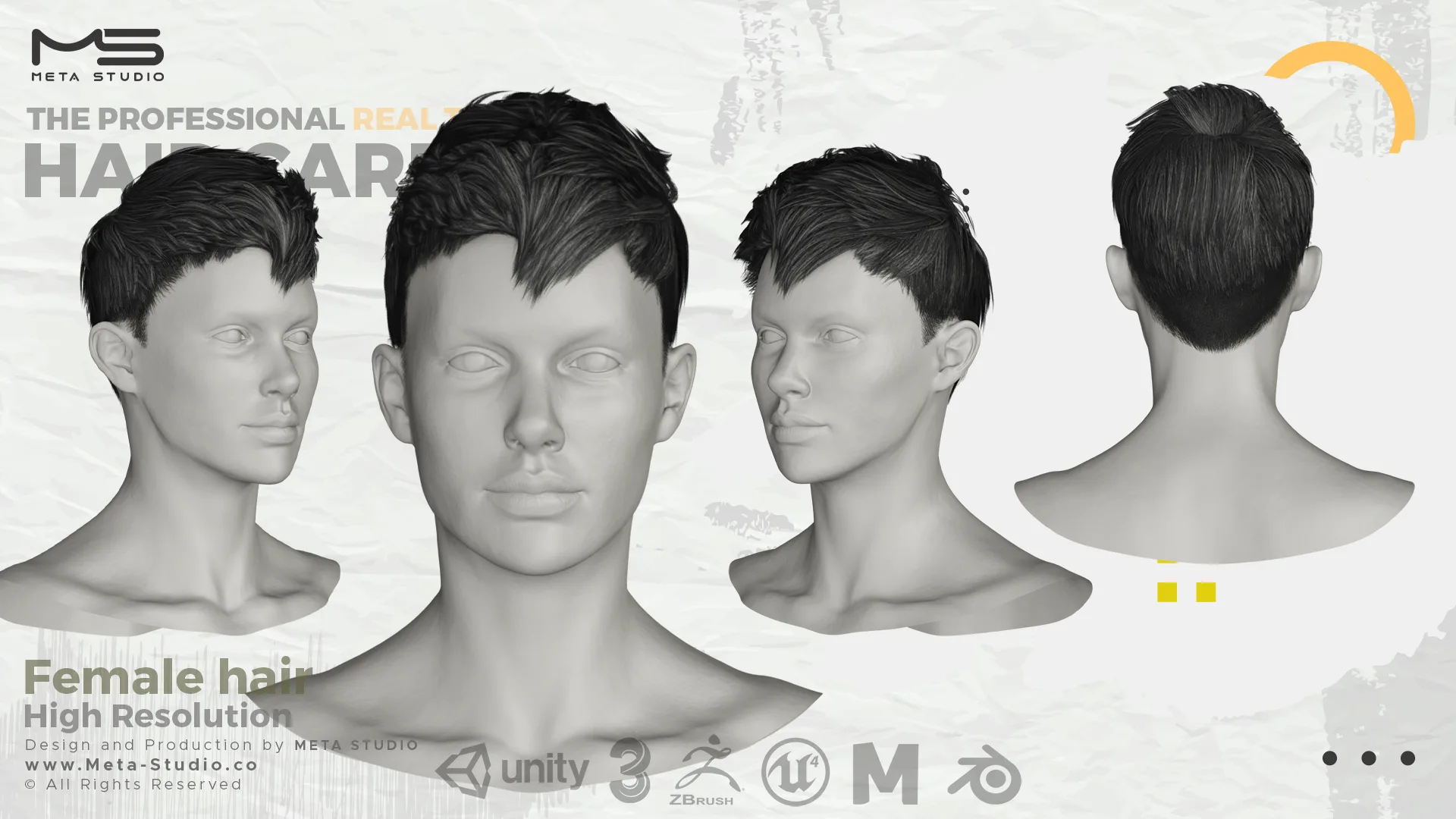 Female Hair Part 4 - Professional Realtime Hair card