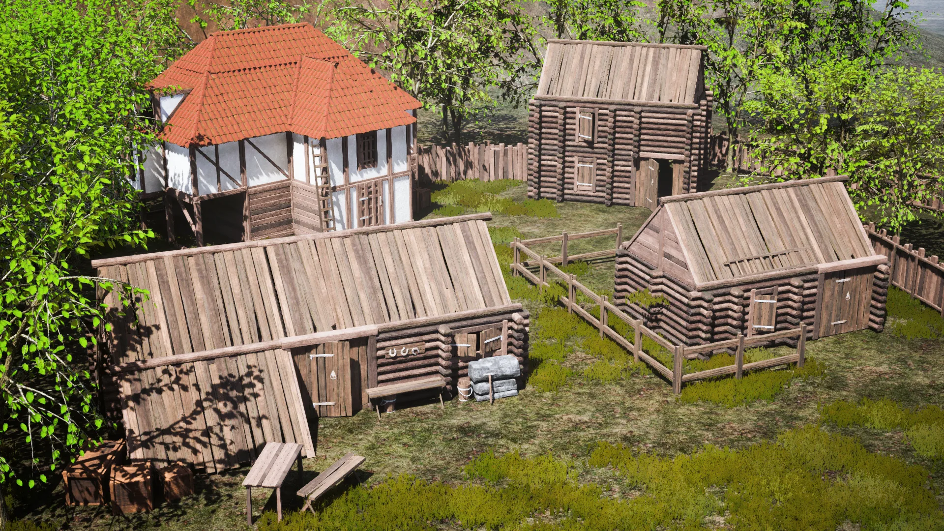 Modular Medieval Buildings Asset Pack UE5/Blender