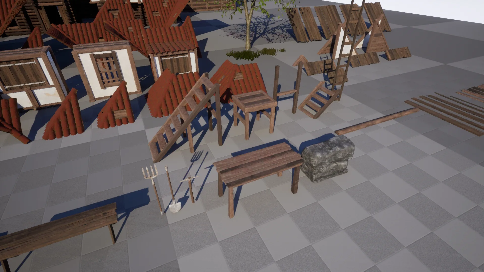 Modular Medieval Buildings Asset Pack UE5/Blender