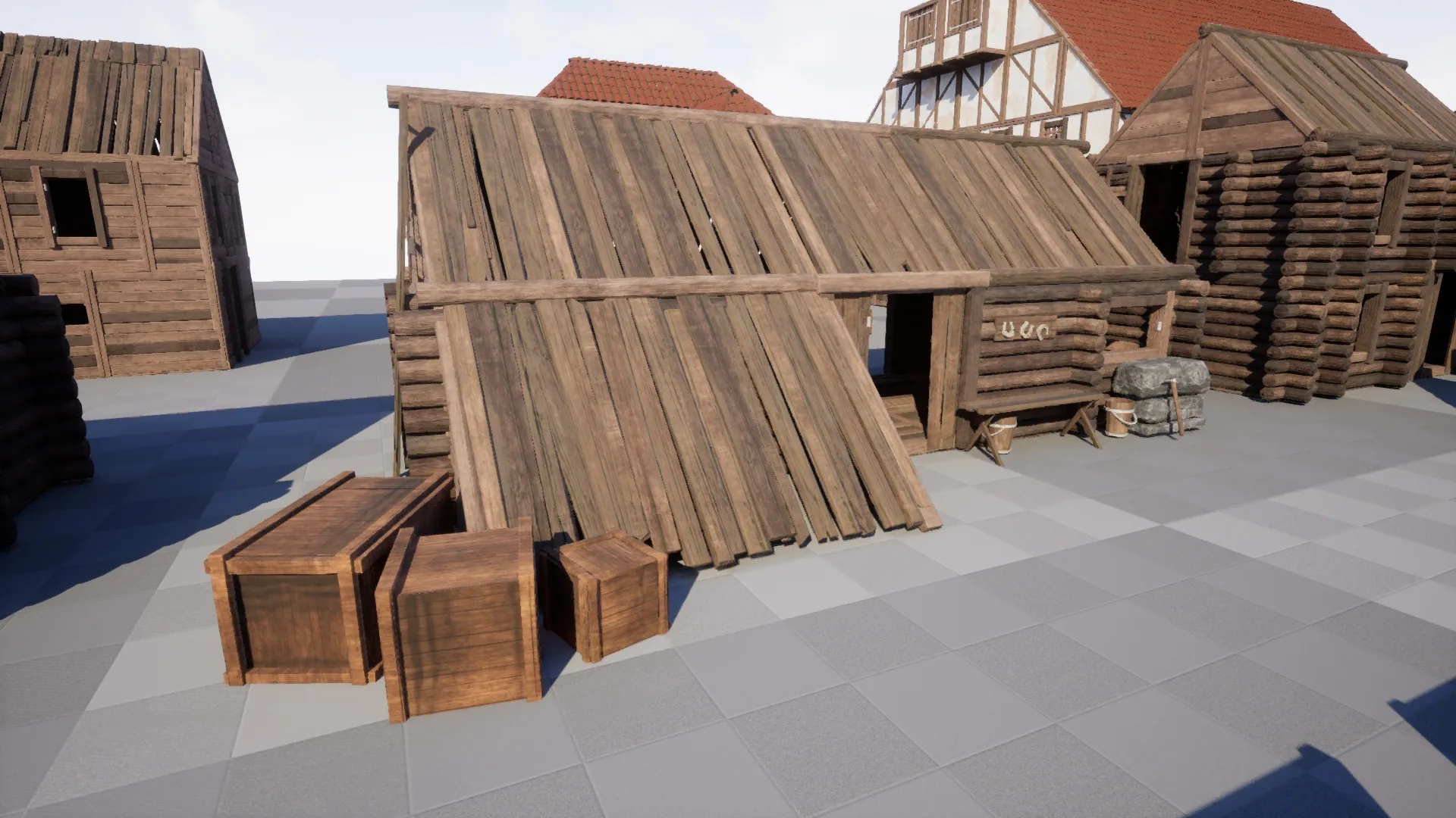 Modular Medieval Buildings Asset Pack UE5/Blender