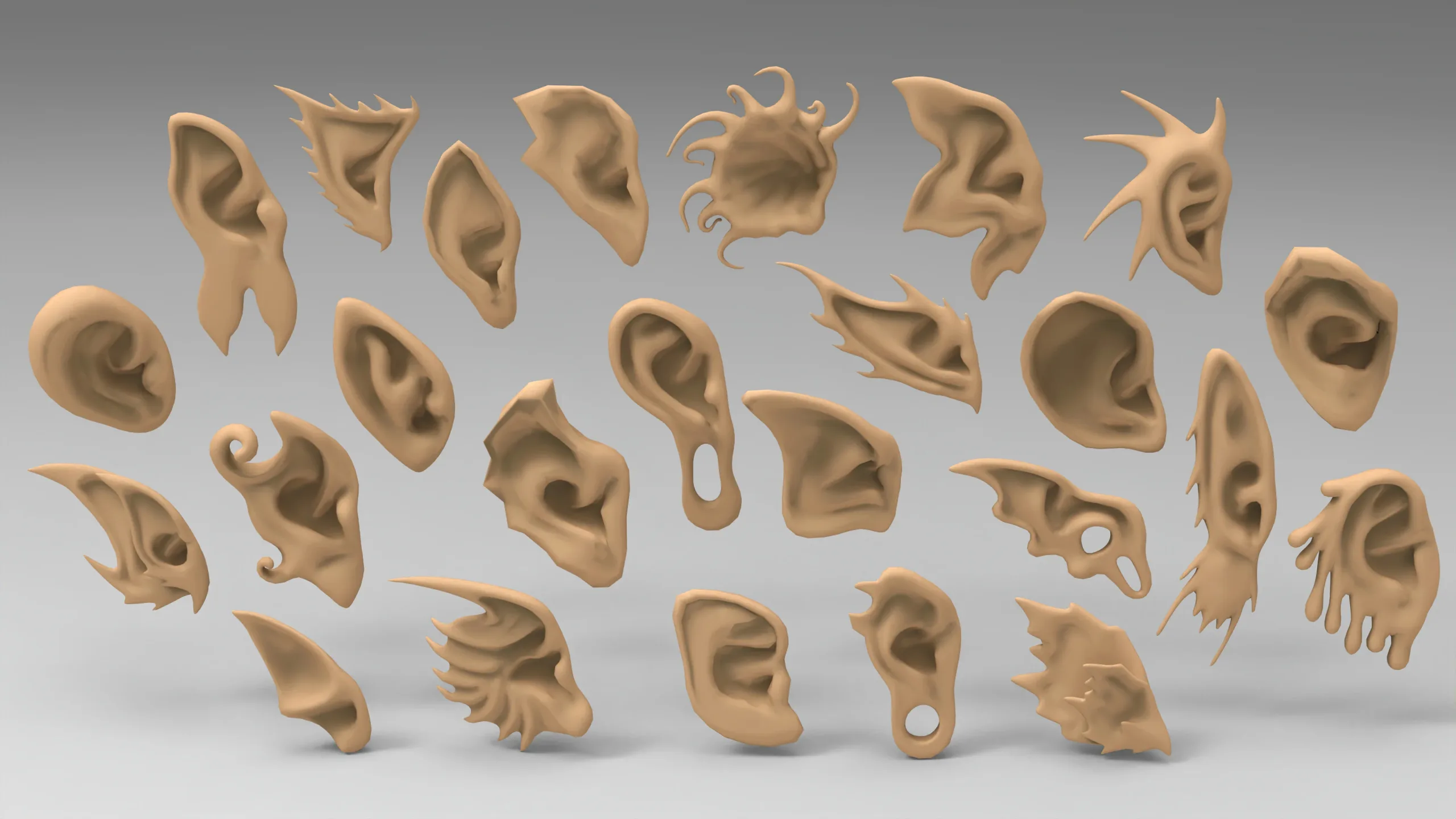 25 basemesh ear collection