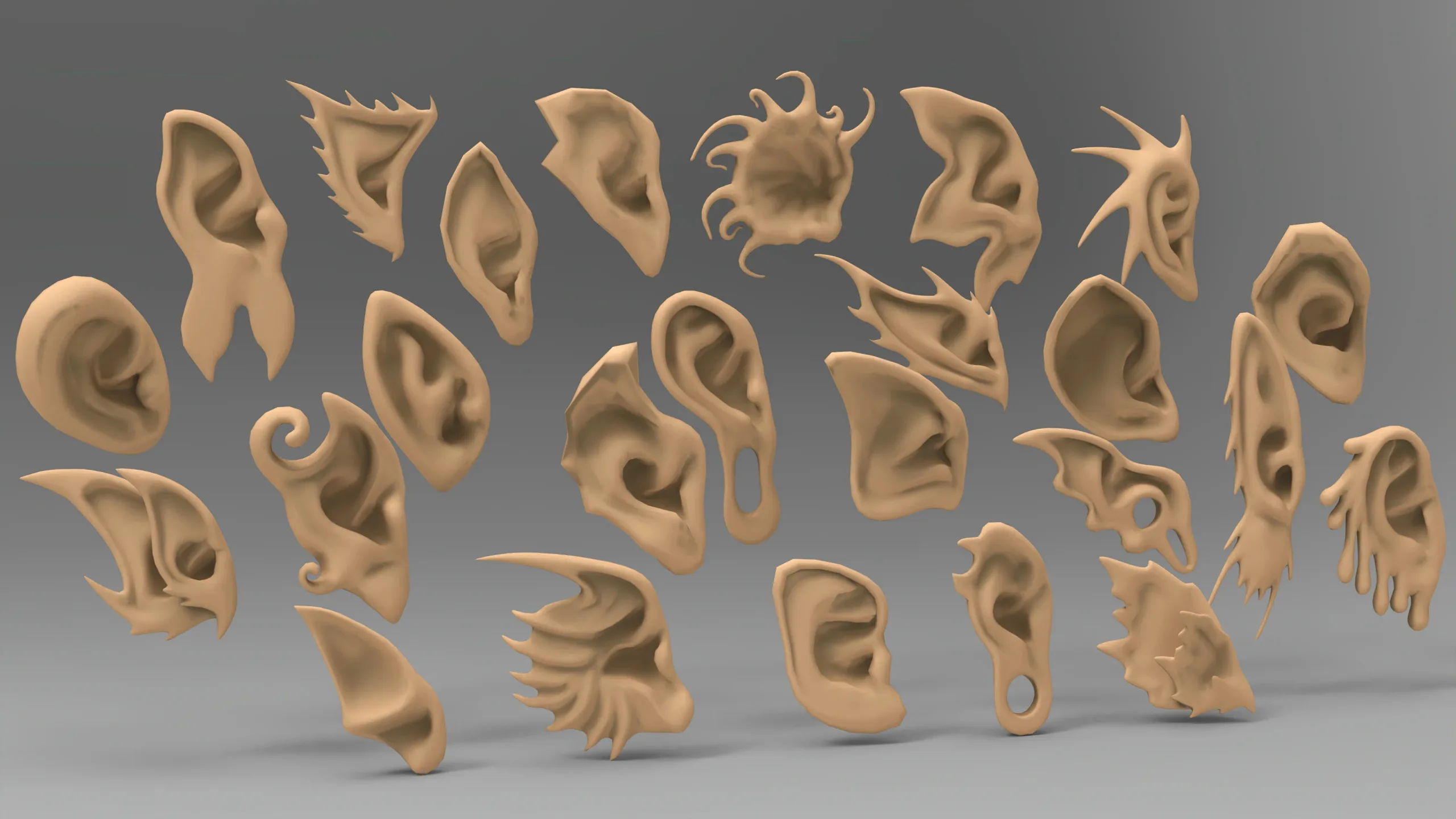 25 basemesh ear collection