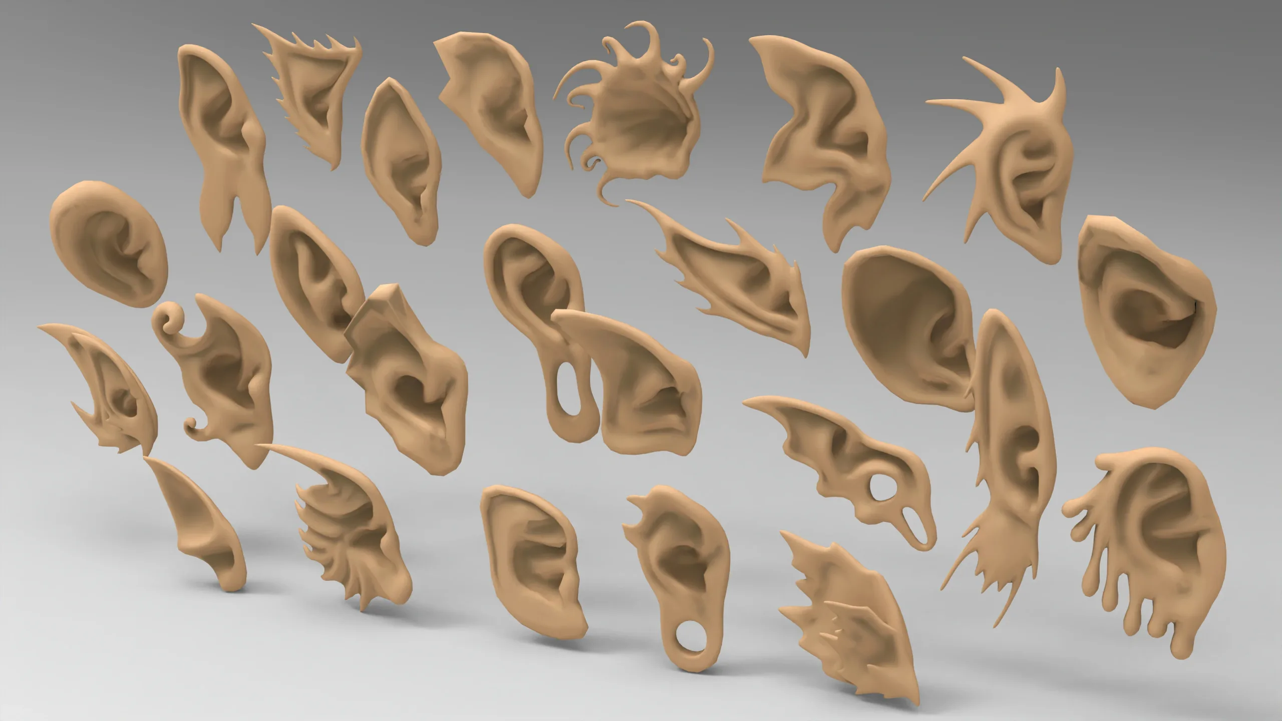 25 basemesh ear collection