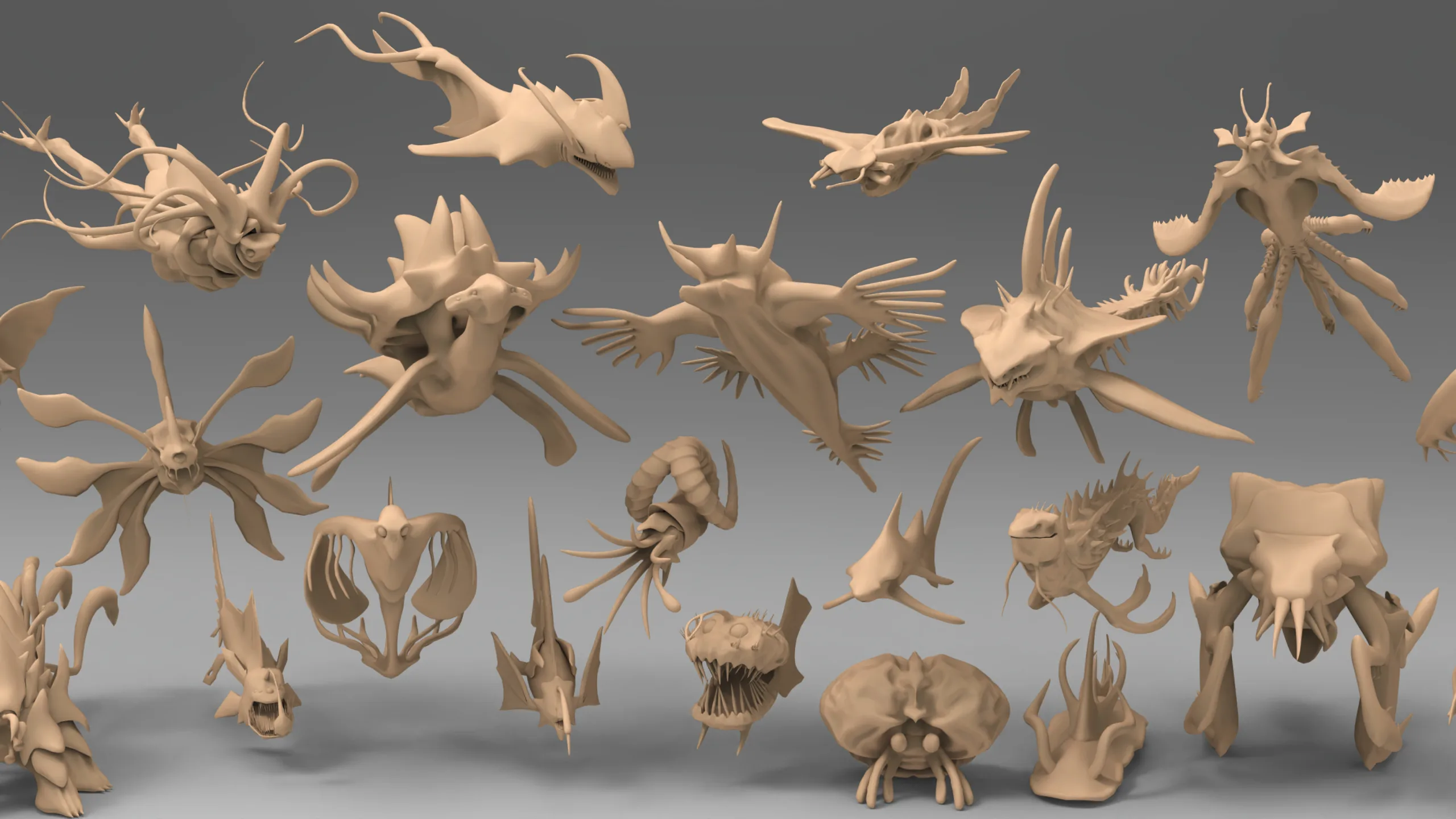 25 basemesh sea creature collection