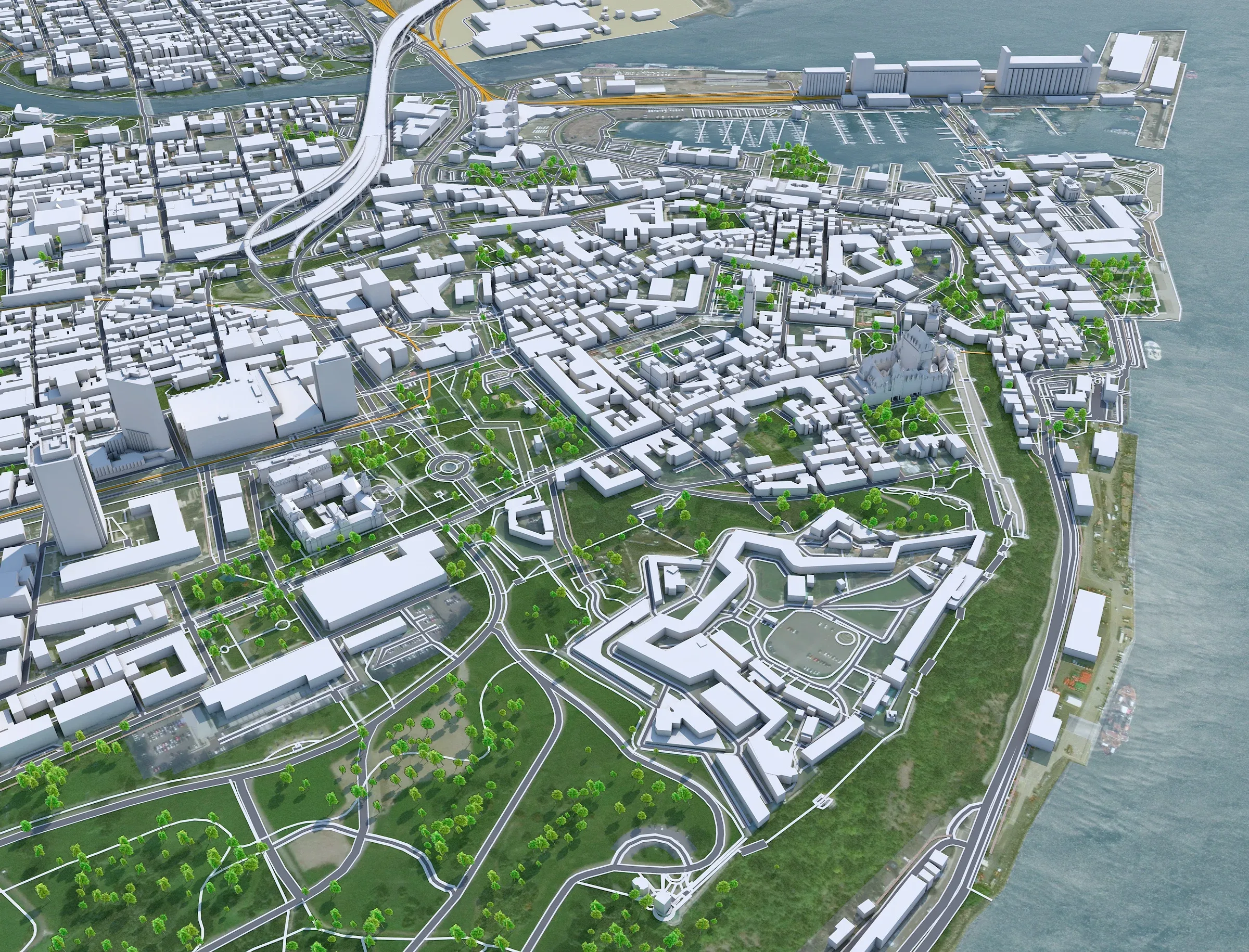 Quebec City Canada 3D Model 80km