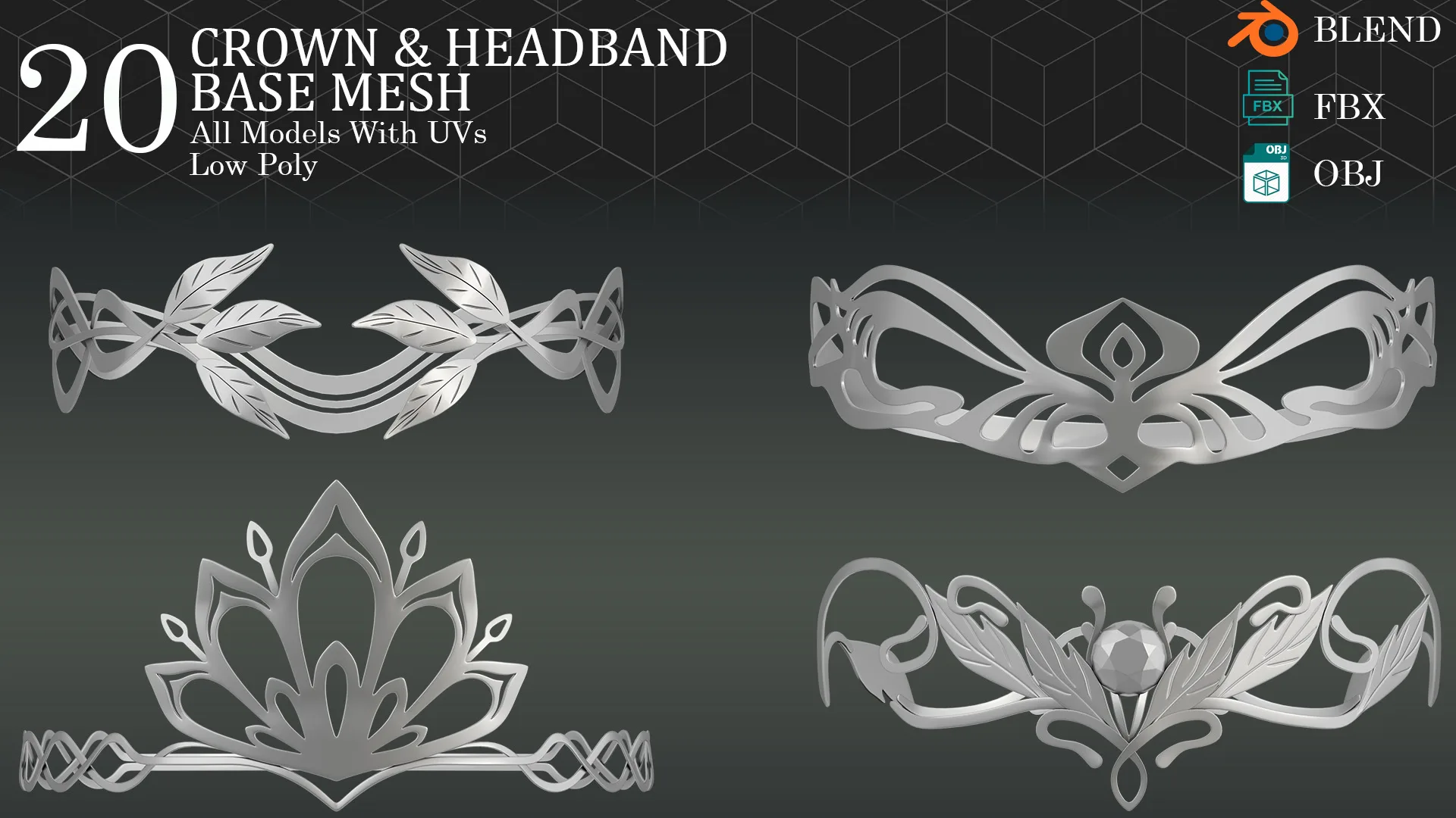 20 CROWN & HEADBAND - BASE MESH