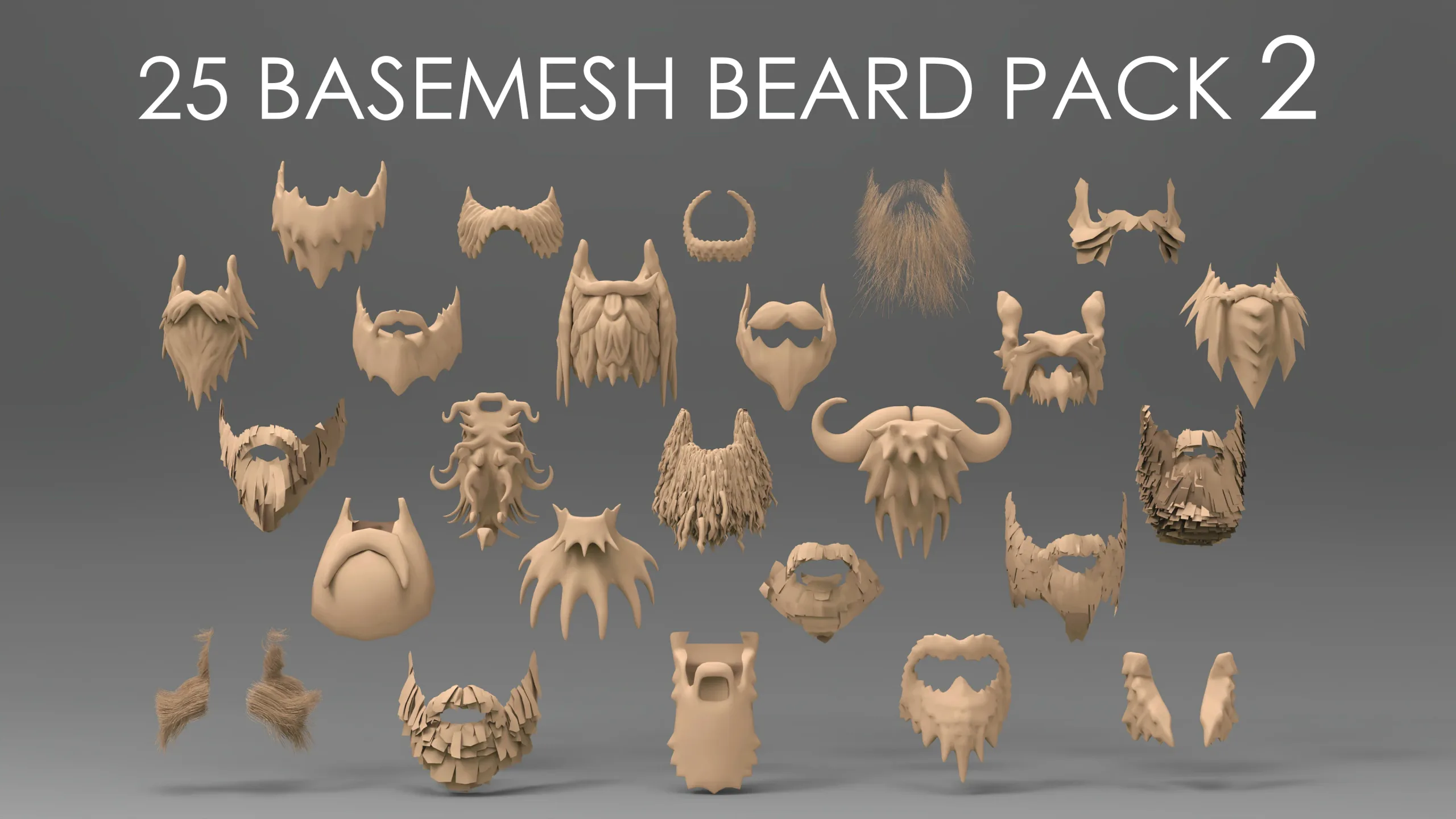 25 basemesh beard pack 2