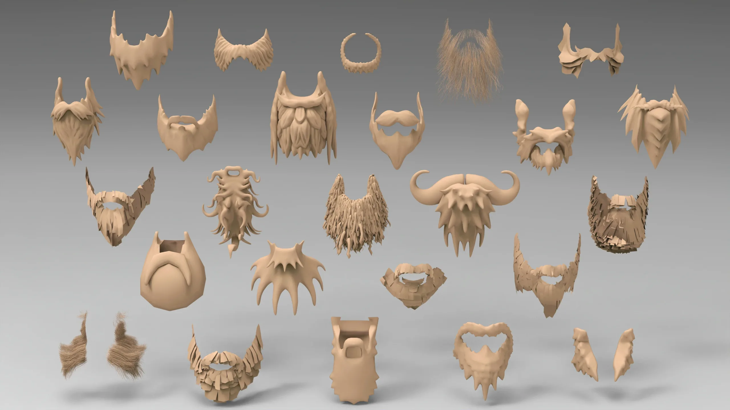 25 basemesh beard pack 2