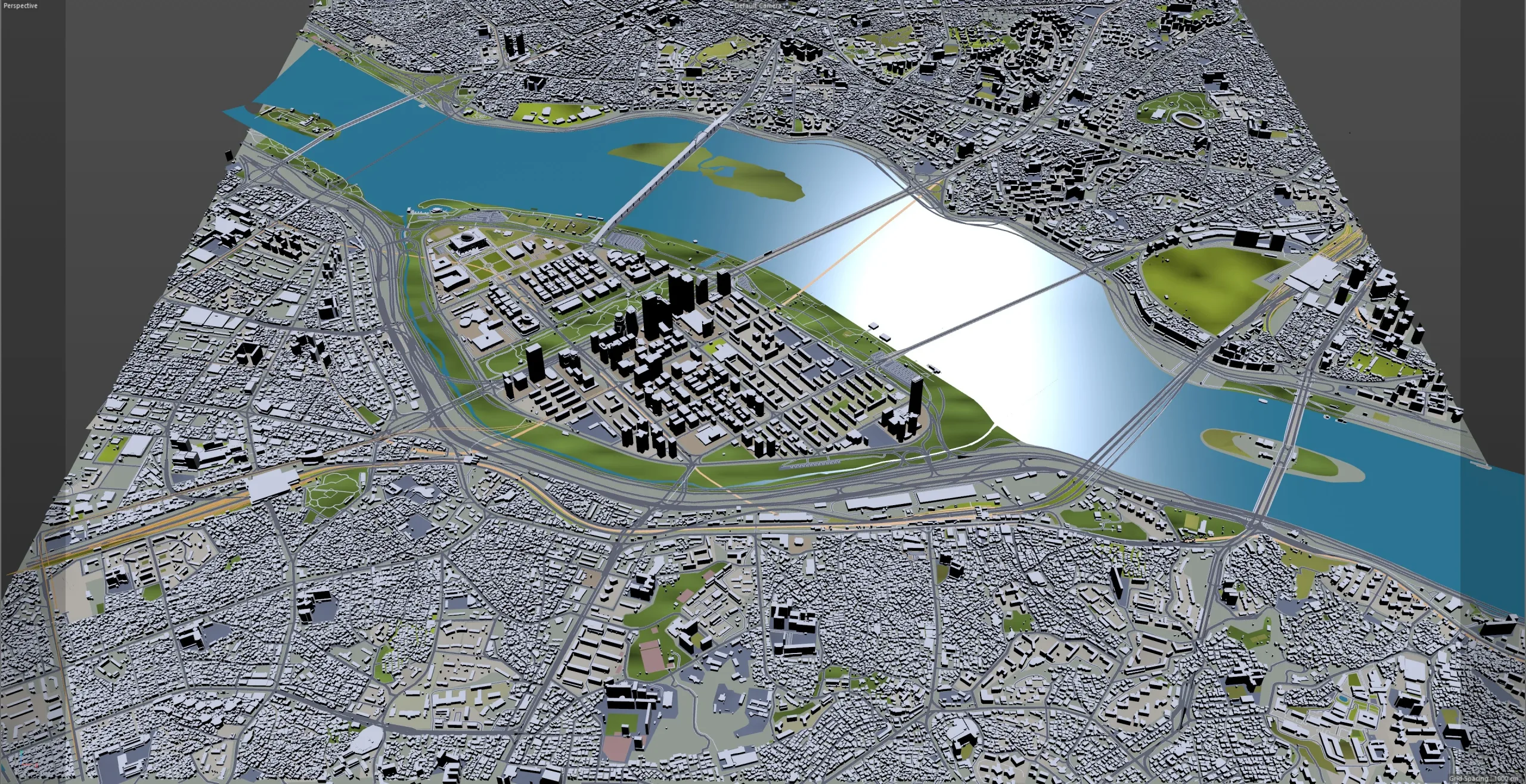 Yeouido District 3d model 8km