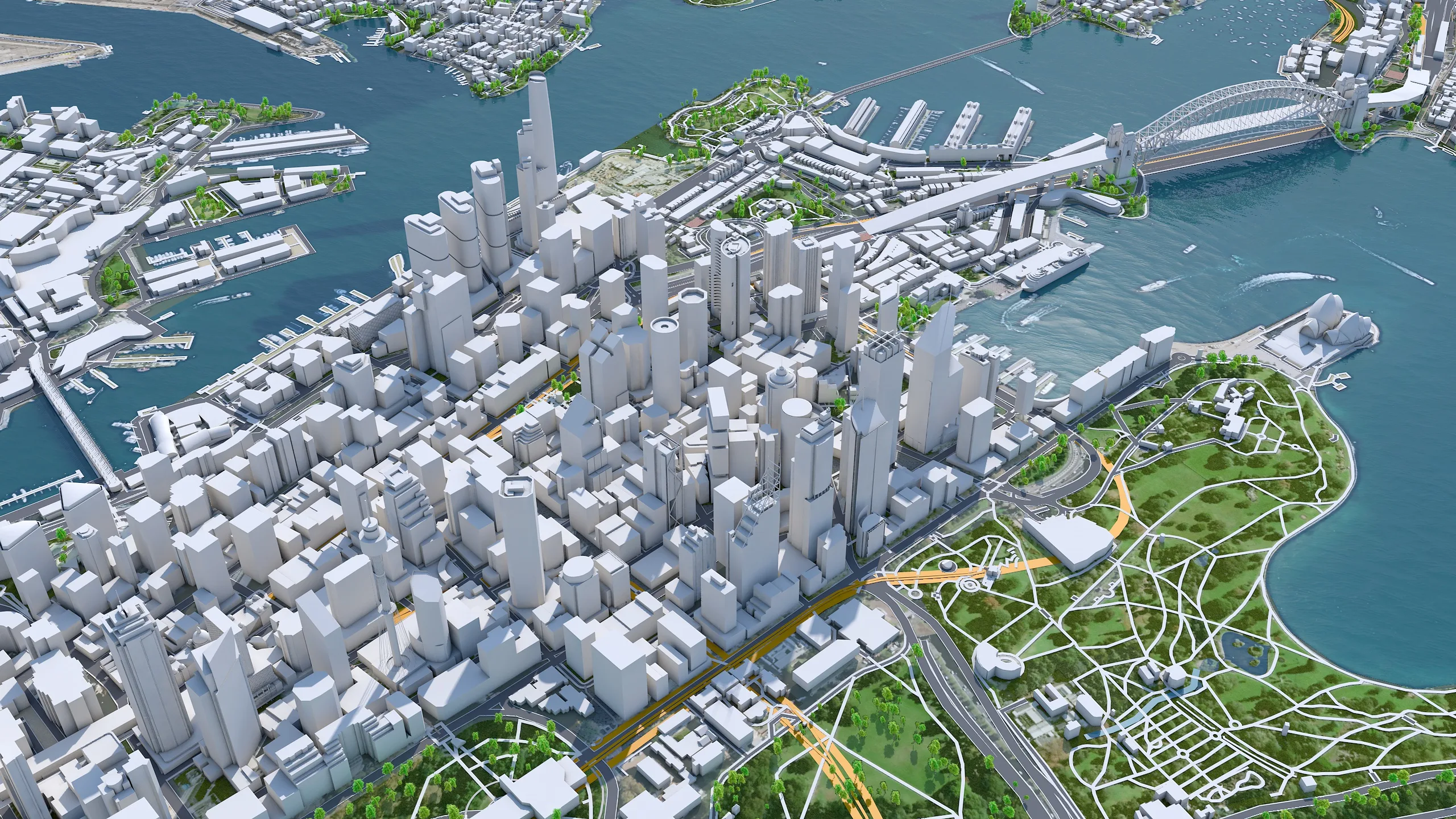 Sydney City Australia 3D Model 120km