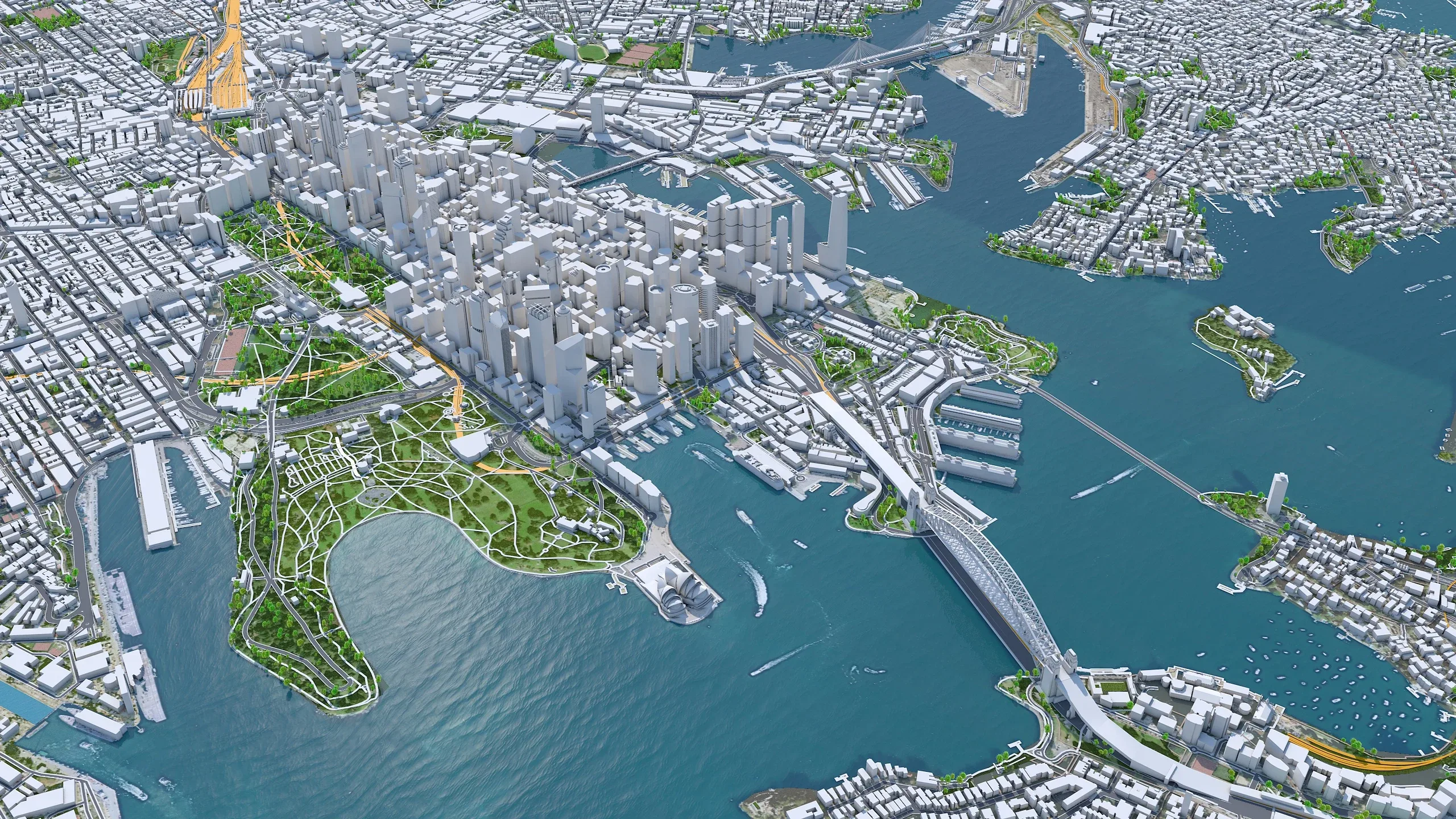 Sydney City Australia 3D Model 120km