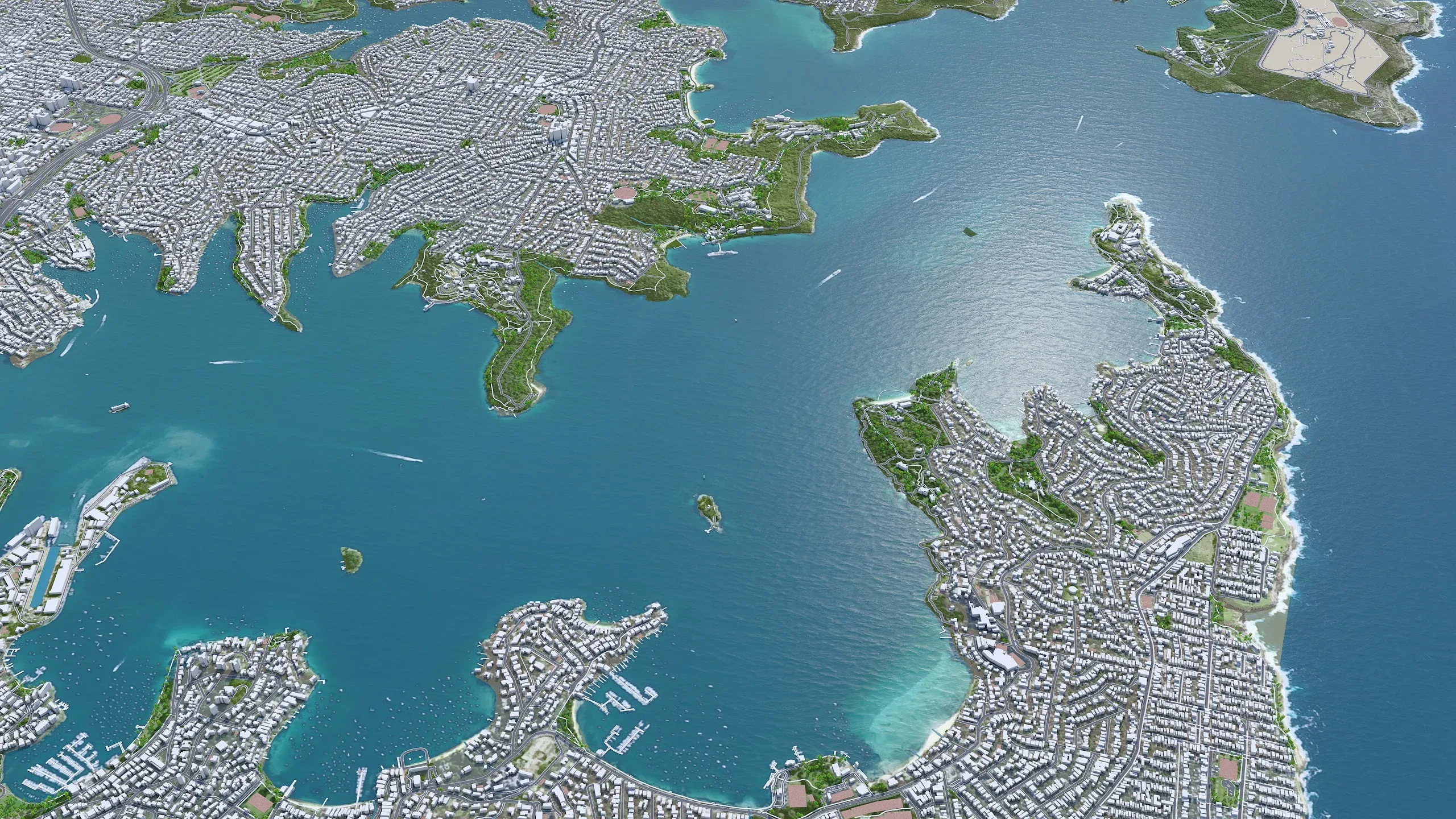 Sydney City Australia 3D Model 120km