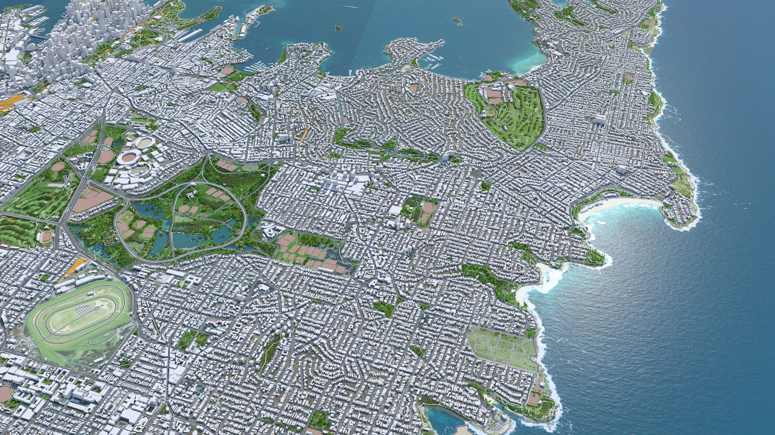 Sydney City Australia 3D Model 120km