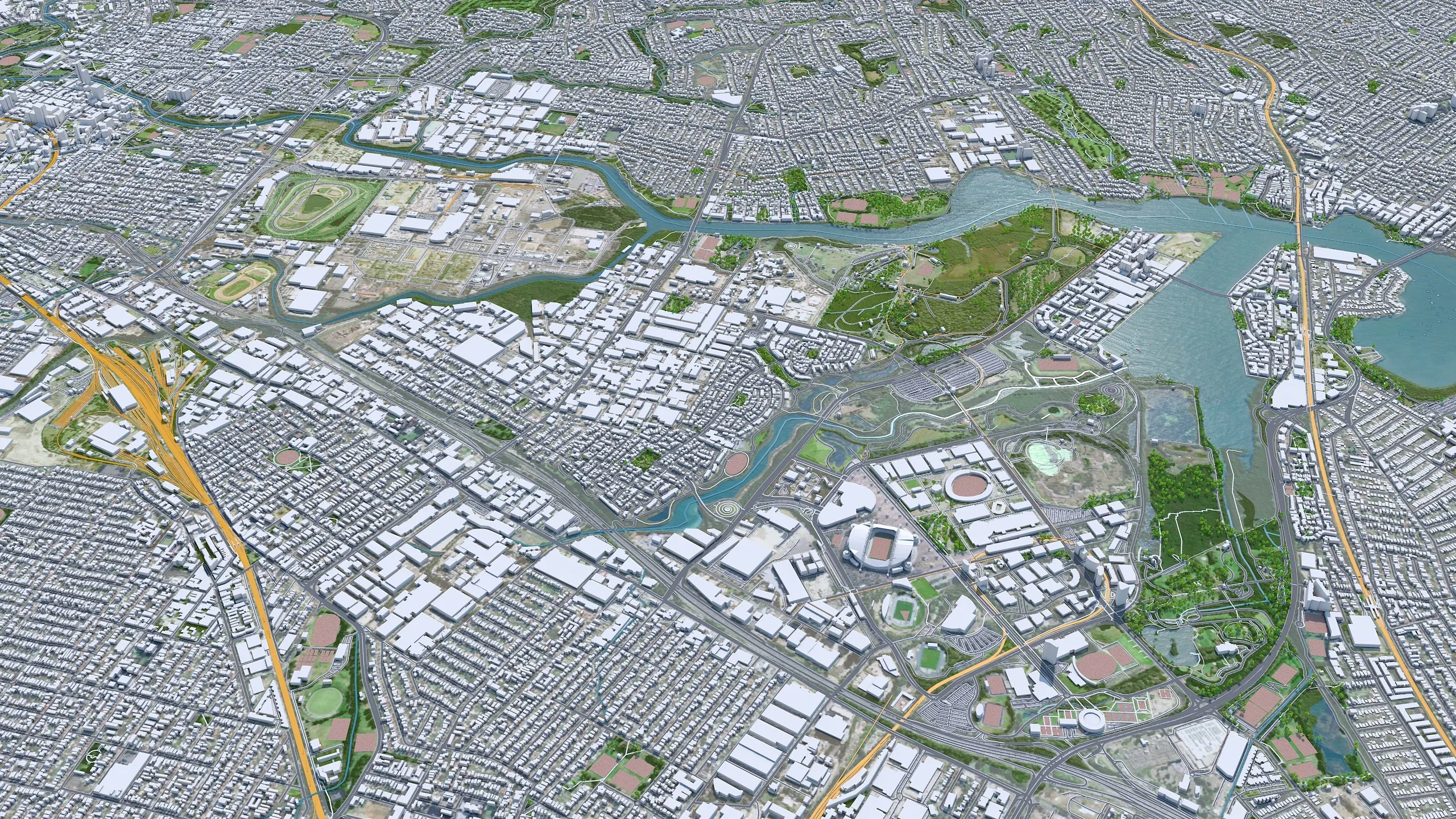Sydney City Australia 3D Model 120km