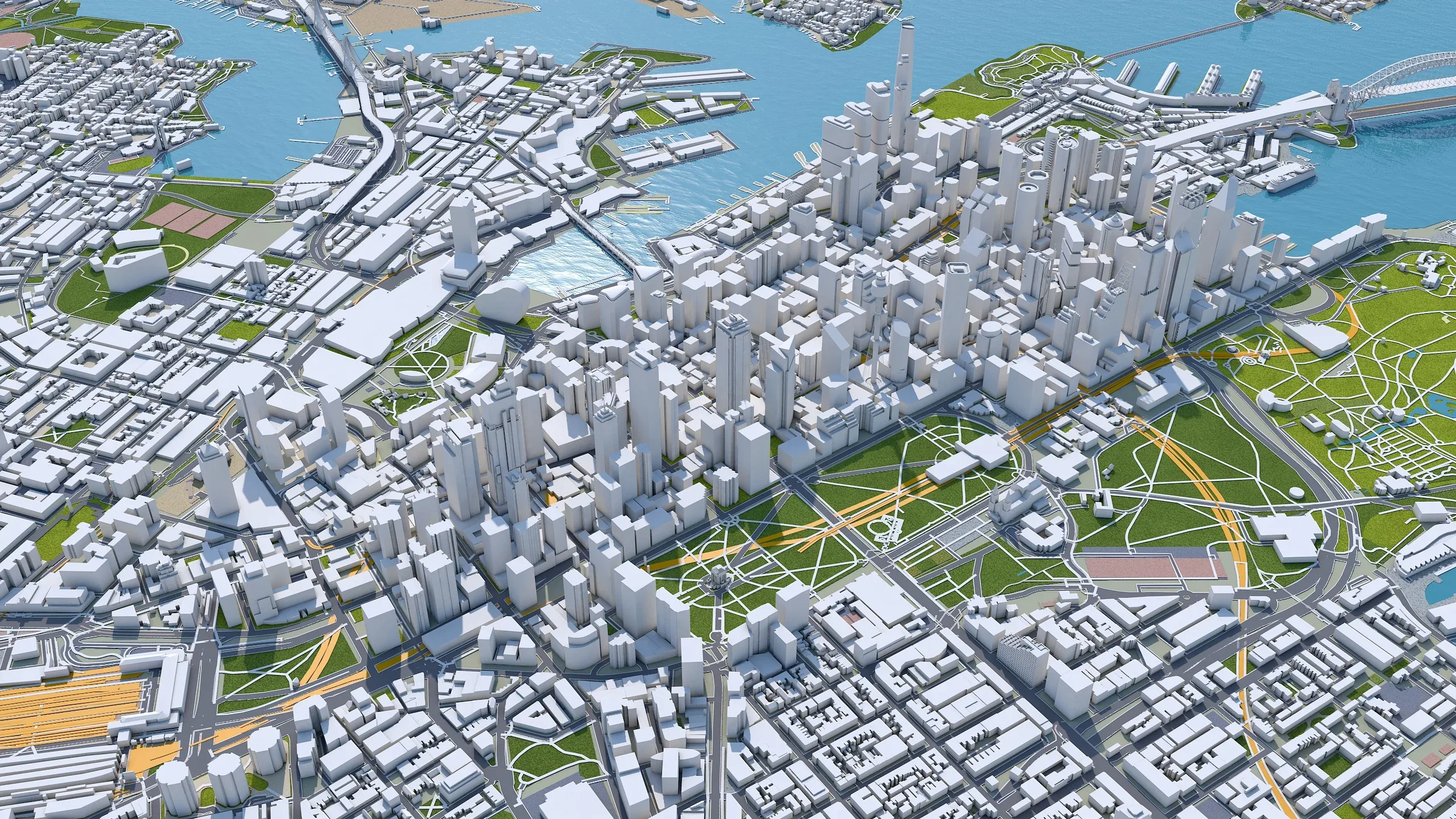 Sydney City Australia 3D Model 120km