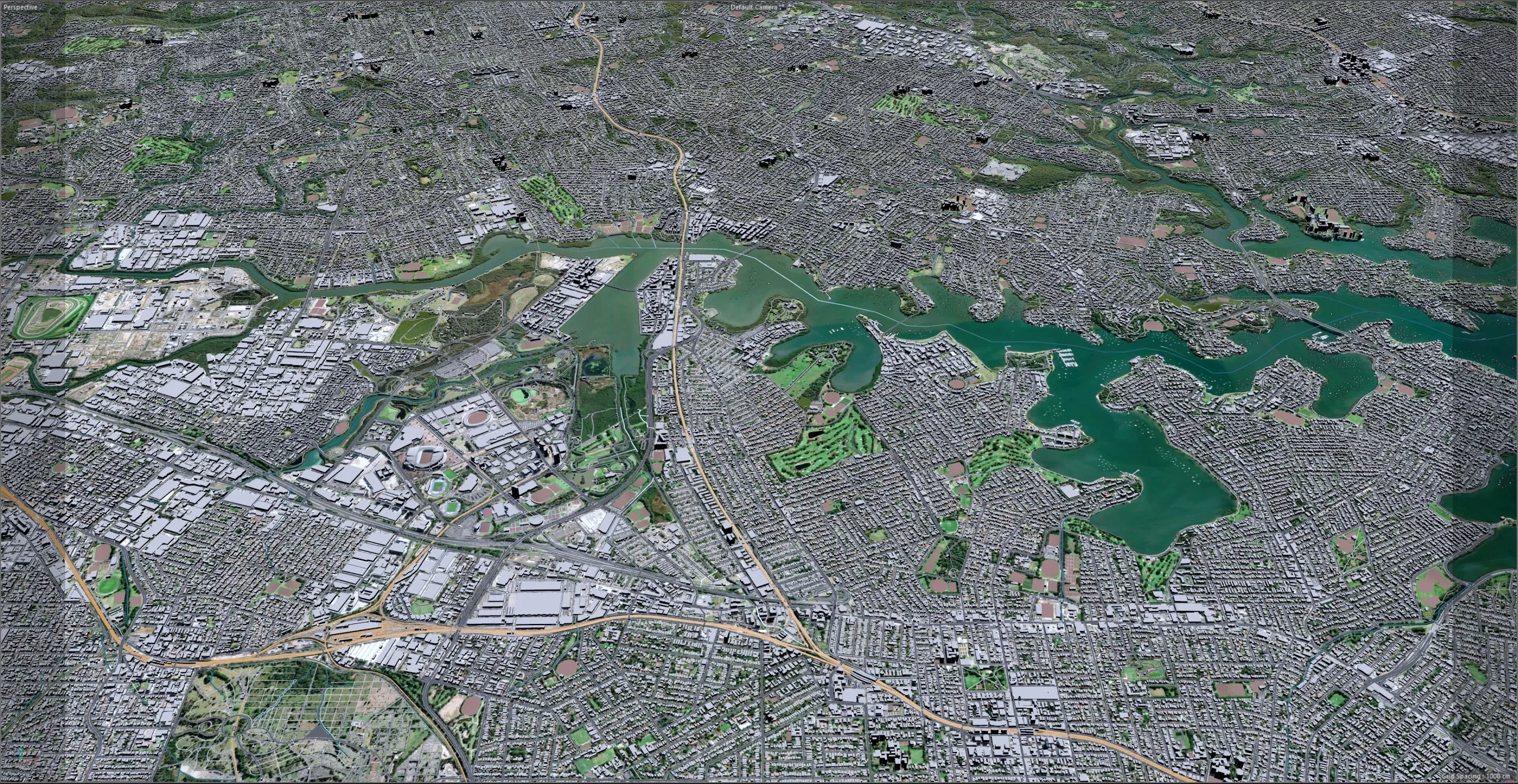 Sydney City Australia 3D Model 120km