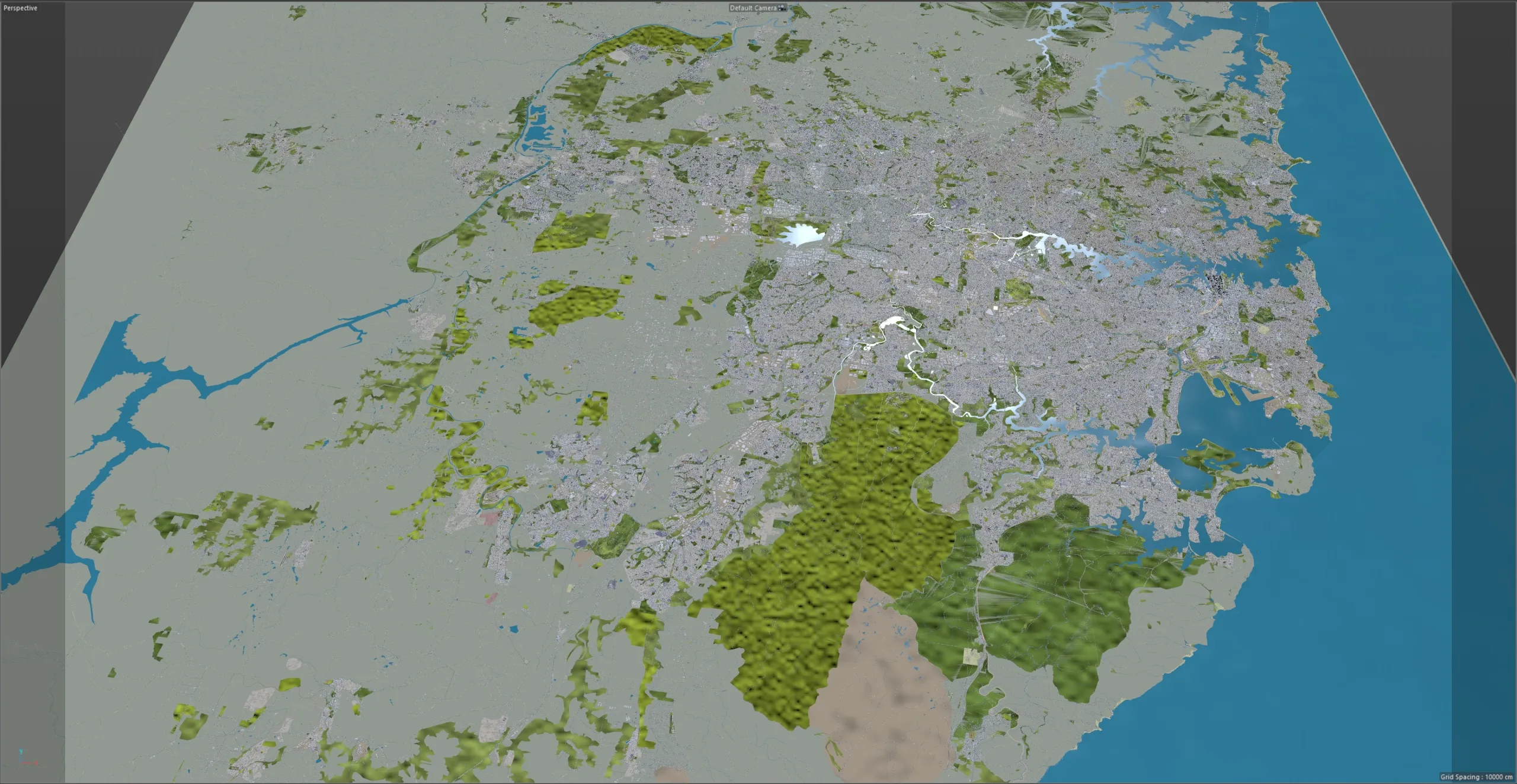 Sydney City Australia 3D Model 120km