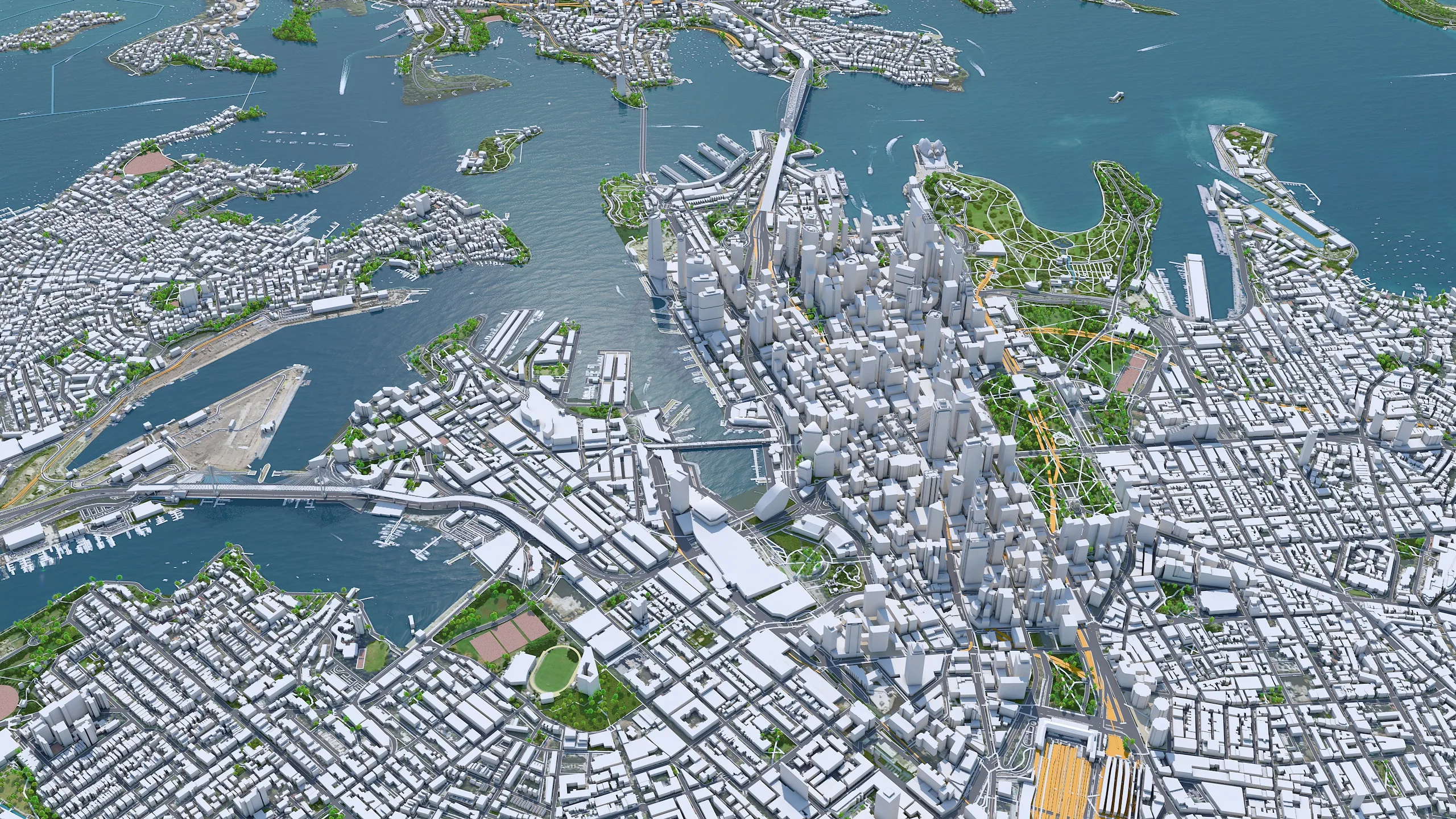 Sydney City Australia 3D Model 120km
