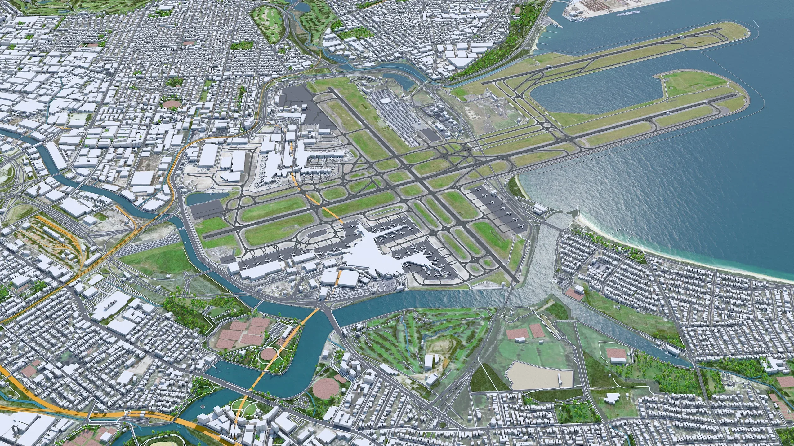 Sydney City Australia 3D Model 120km