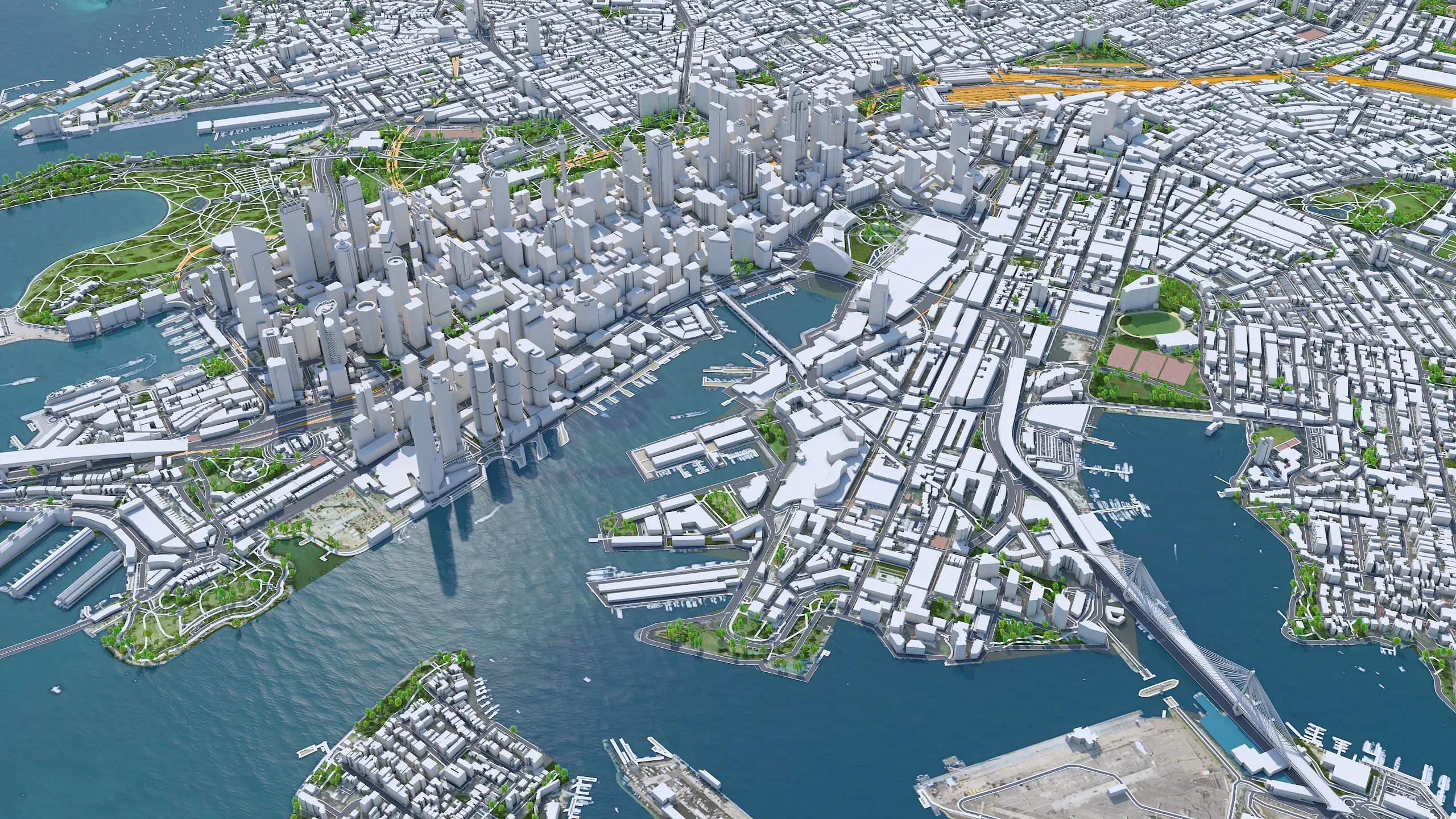 Sydney City Australia 3D Model 120km